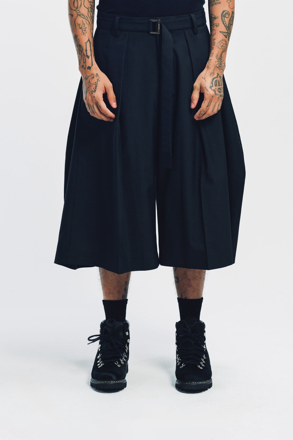 sacai Suiting Mix Skirt スカート SACAI SUITING MIX SKIRT BLACK NEW SEASON PARLOUR X ONLINE SYDNEY