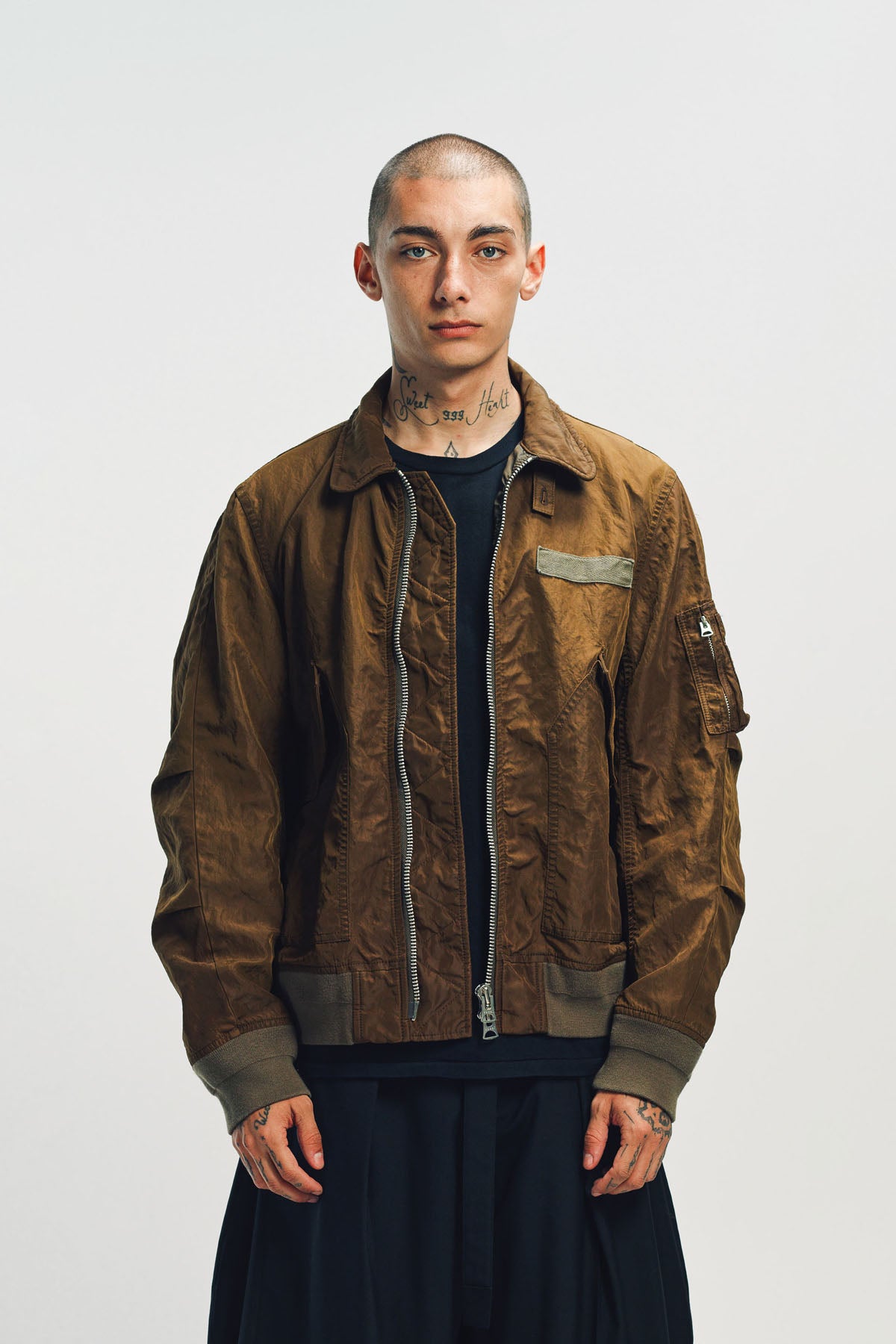 SACAI | TREATED NYLON TWILL BLOUSON
