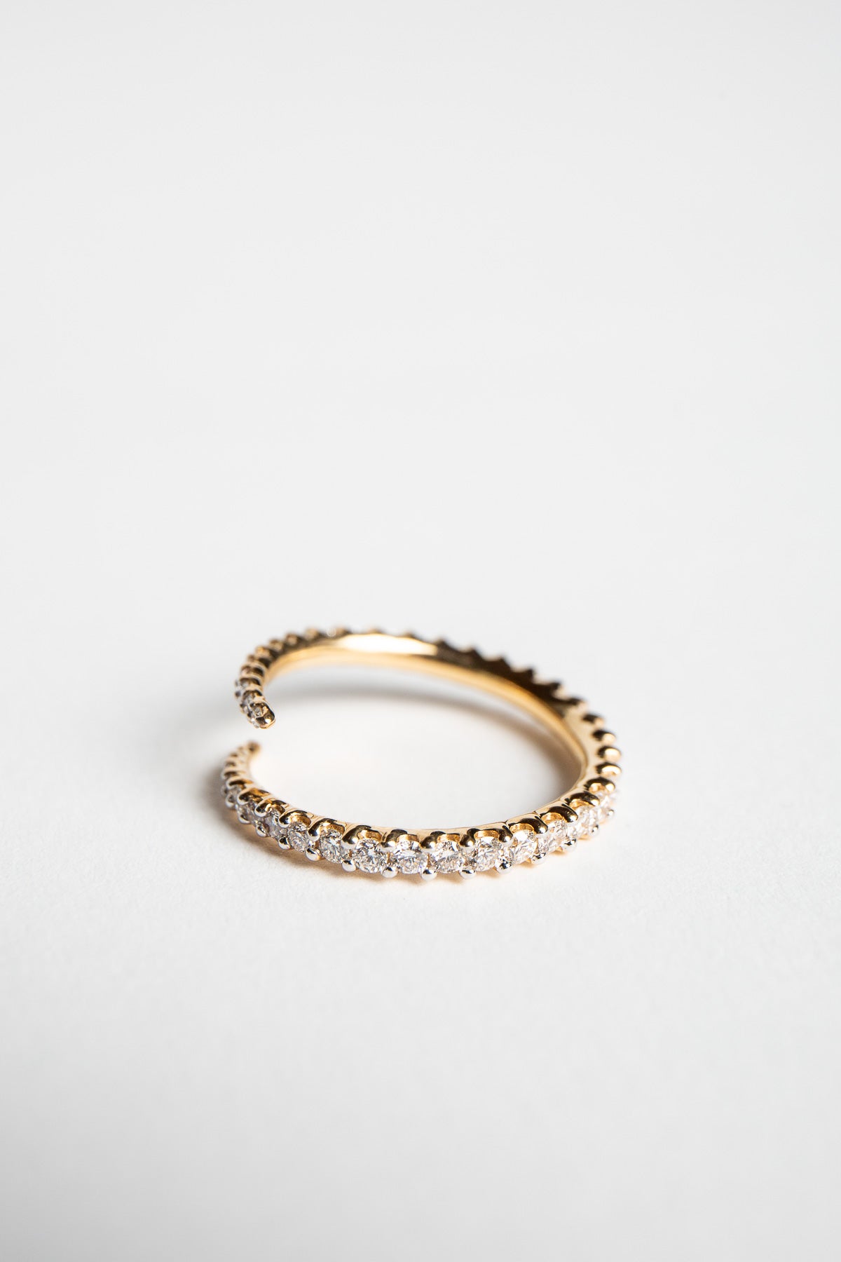 ADI HANDMADE | YELLOW GOLD AND DIAMOND SWIRL RING