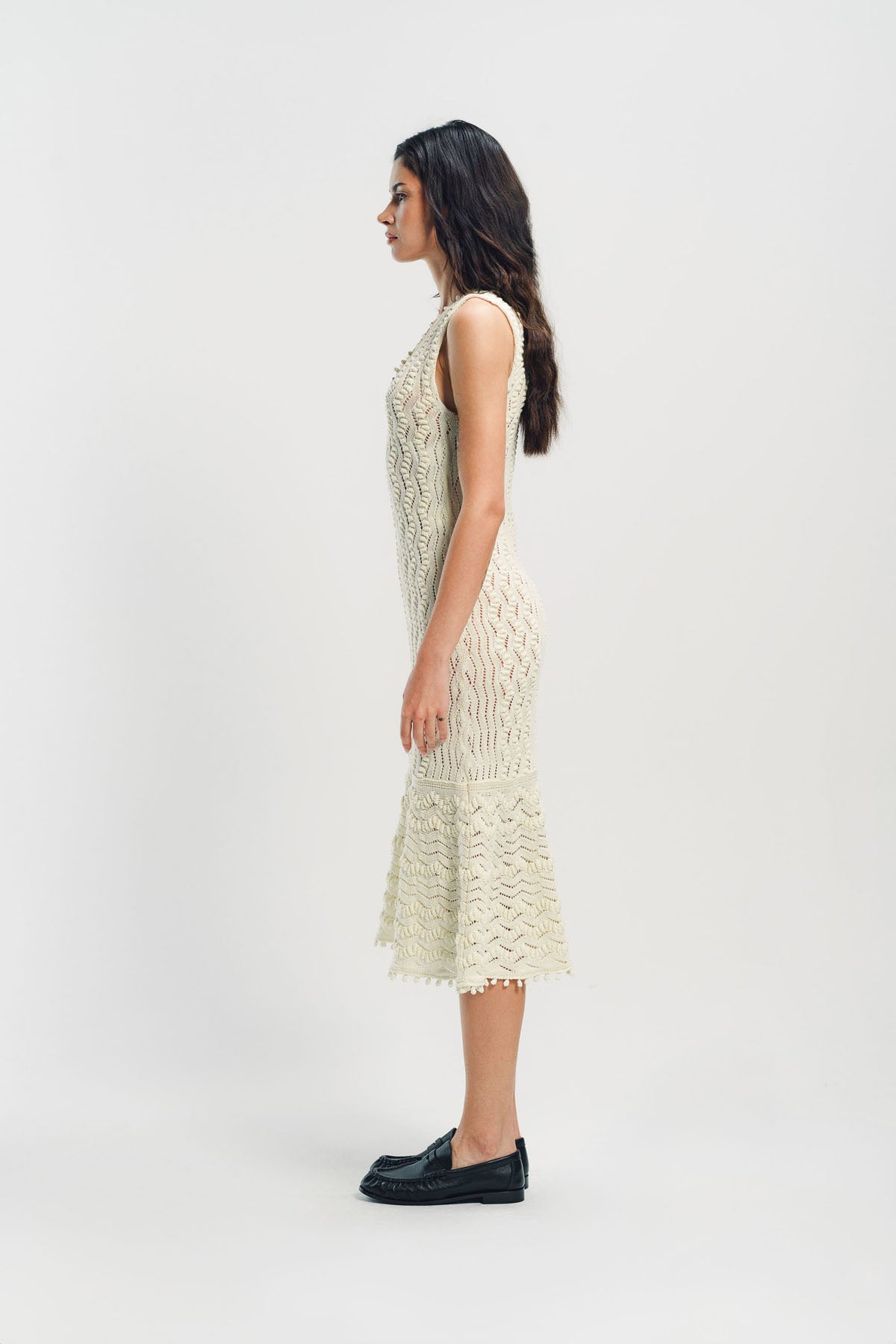 JIL SANDER | SLEEVELESS KNIT MIDI DRESS
