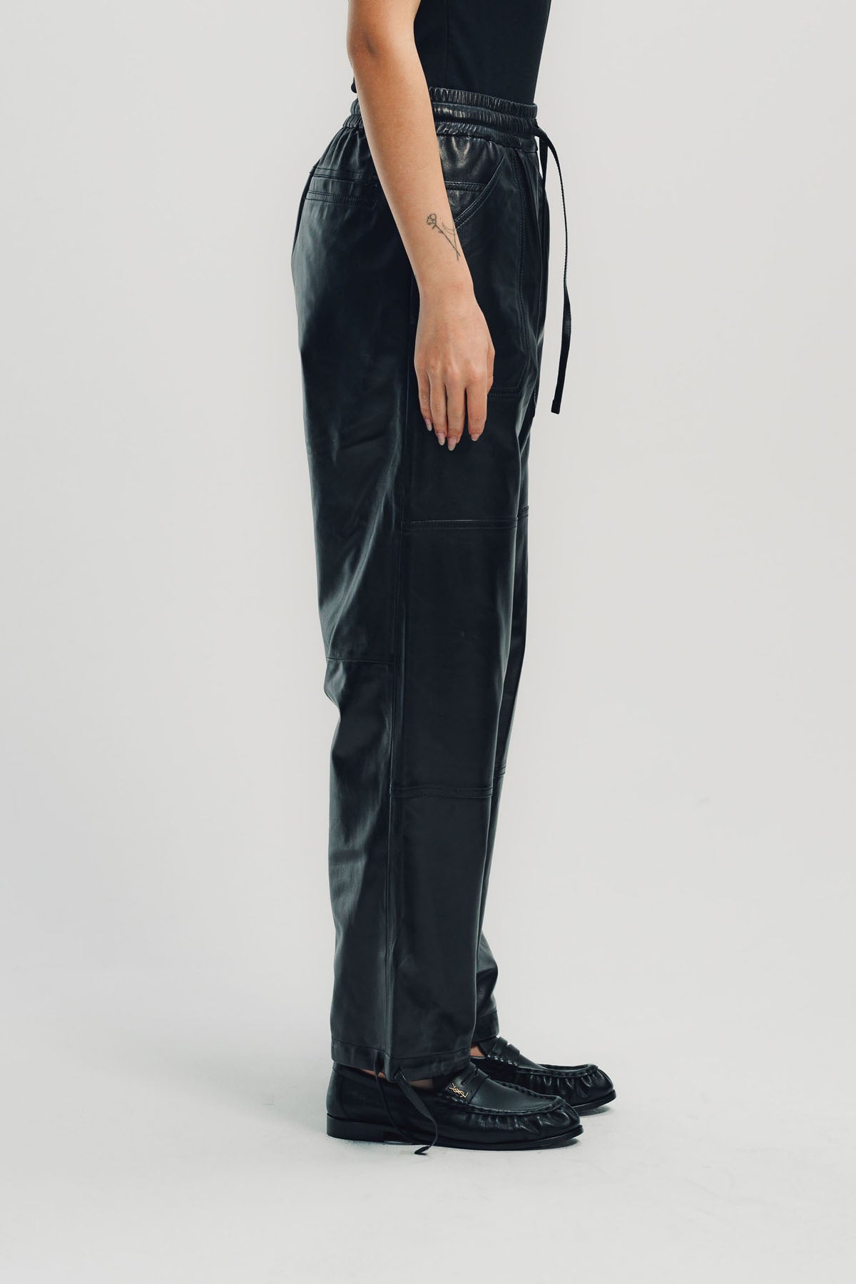 JIL SANDER | LEATHER JOGGER PANTS