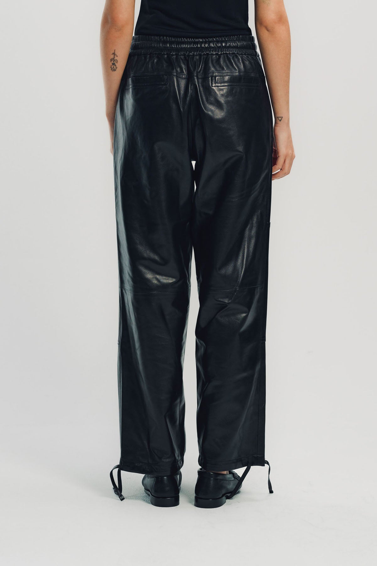 JIL SANDER | LEATHER JOGGER PANTS