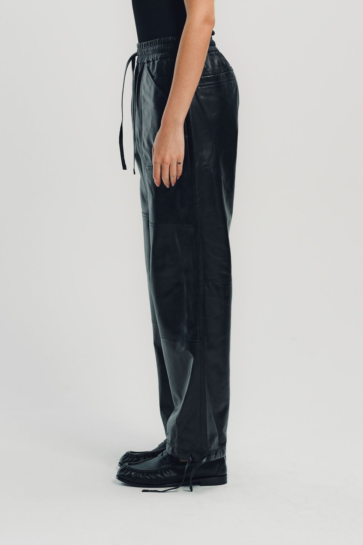 JIL SANDER | LEATHER JOGGER PANTS