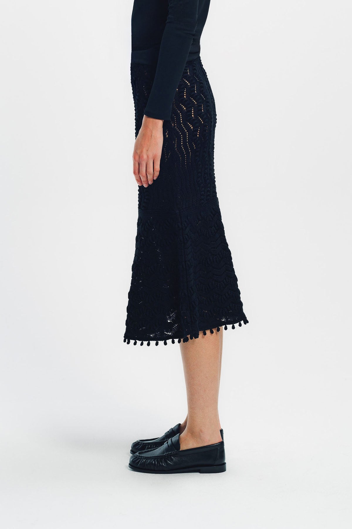 JIL SANDER | LACE LONG SKIRT