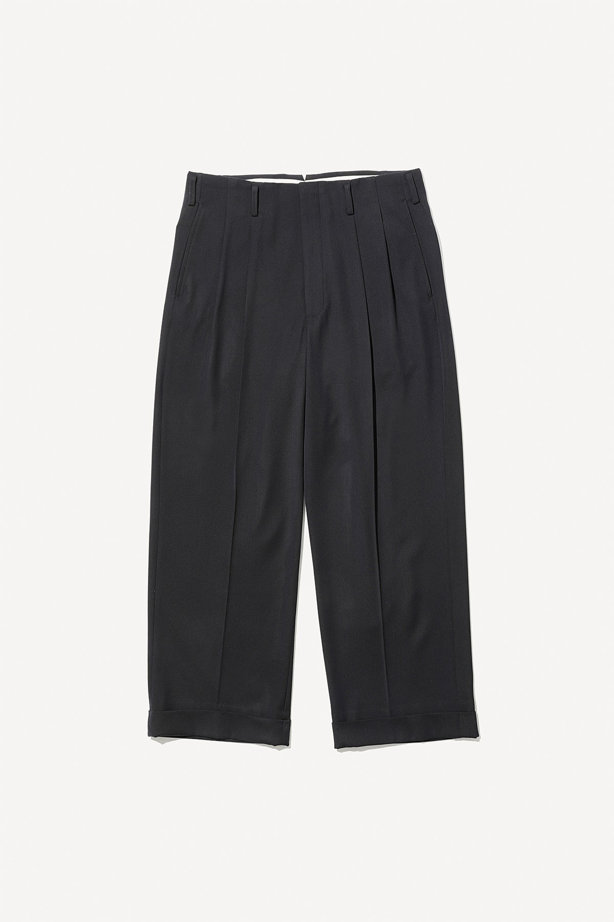 A.PRESSE | WOOL WIDE TAPERED TROUSERS