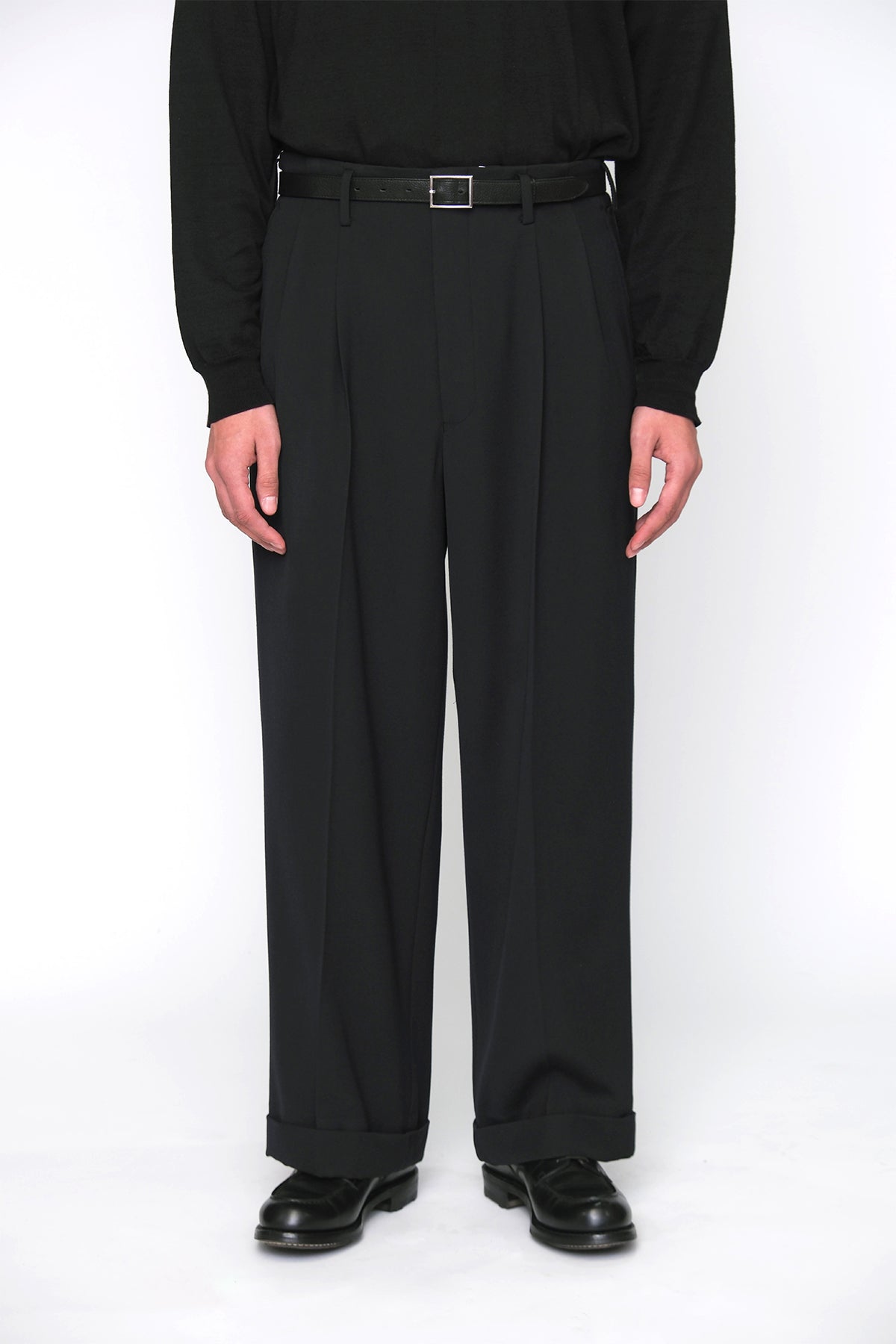 A.PRESSE | WOOL WIDE TAPERED TROUSERS