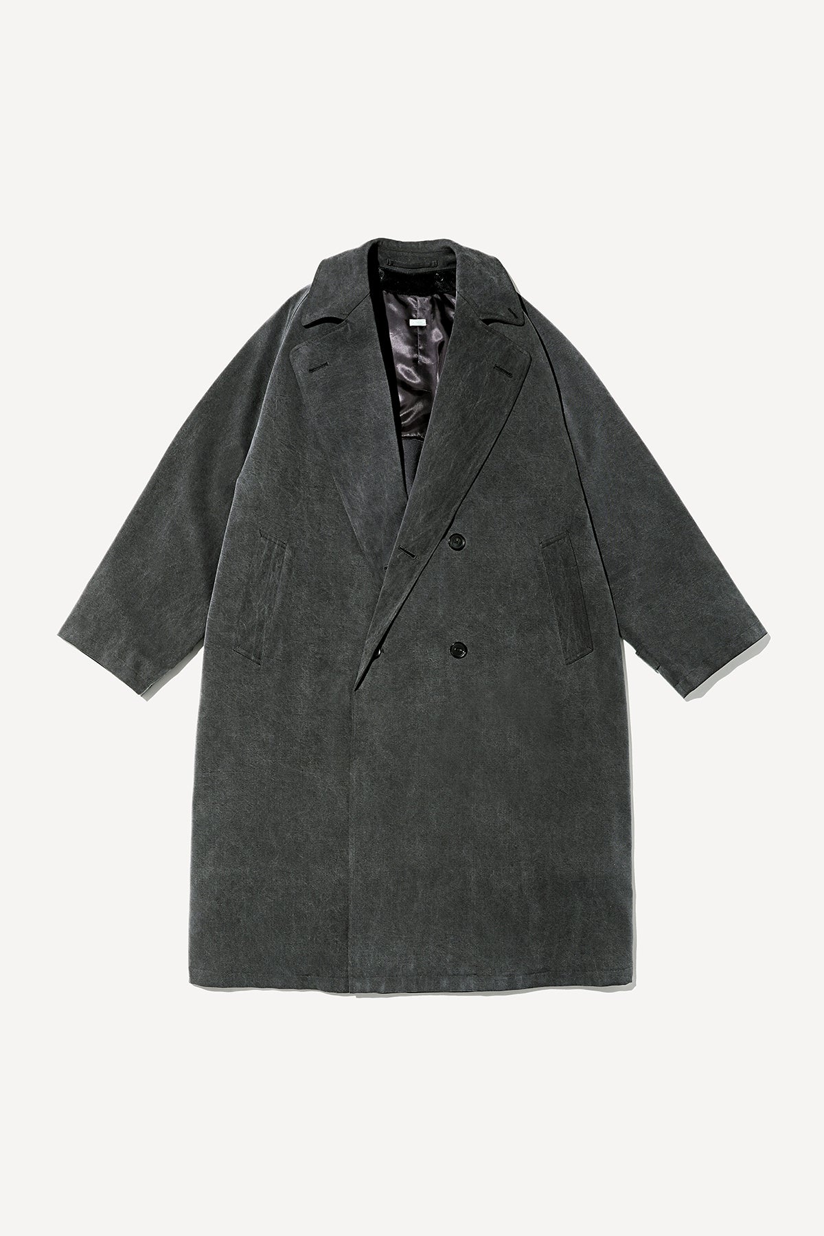 A.PRESSE | MAXI LENGTH WASHED SILK TRENCH COAT