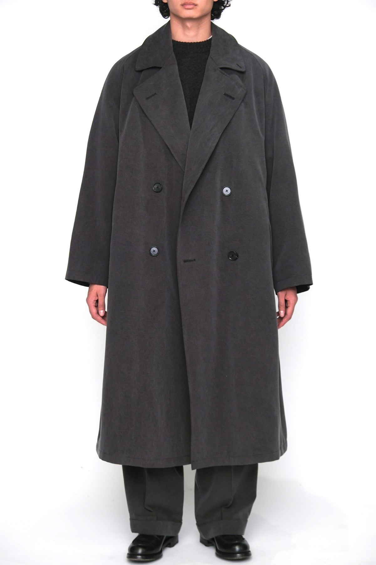 A.PRESSE | MAXI LENGTH WASHED SILK TRENCH COAT