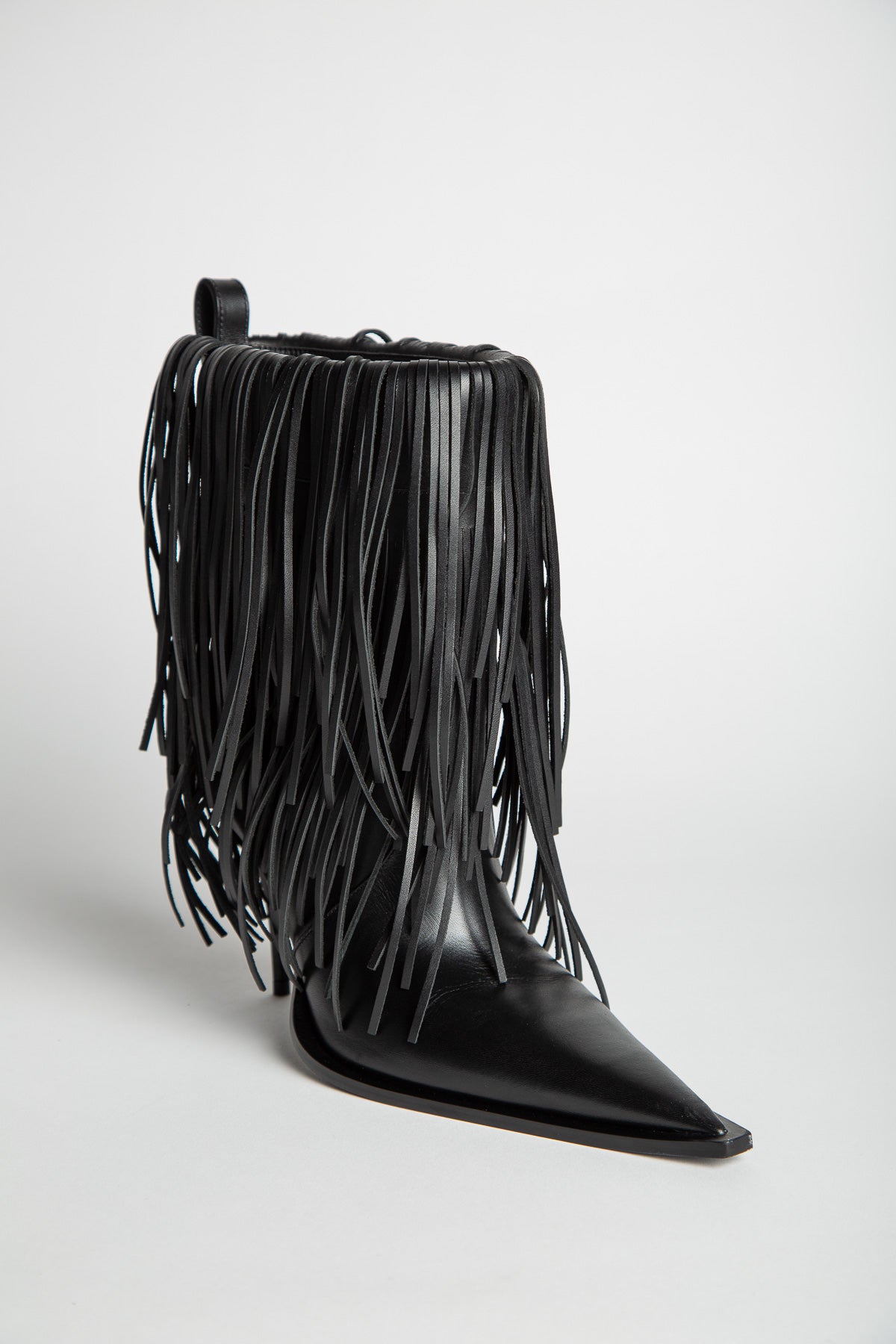 BALENCIAGA | AVENUE FRINGE BOOTIE IN BLACK
