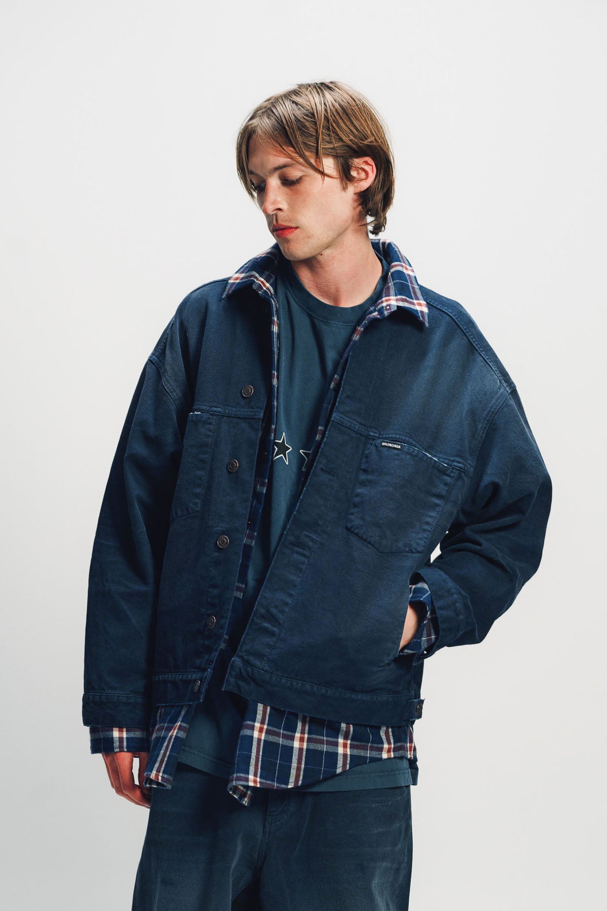 BALENCIAGA | PATCHED SHIRT JACKET