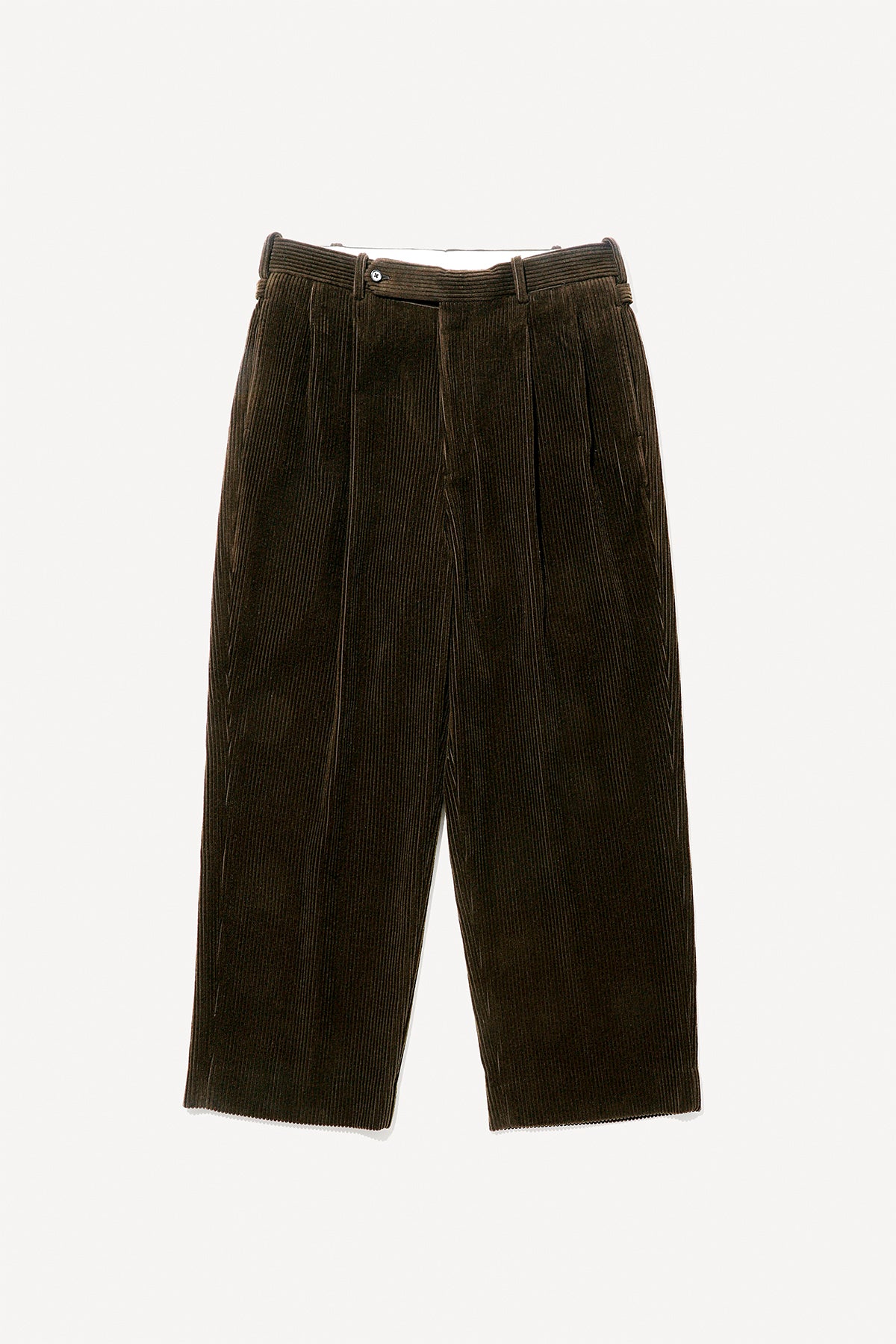 A.PRESSE | WOOL CORDUROY WIDE TAPERED TROUSERS