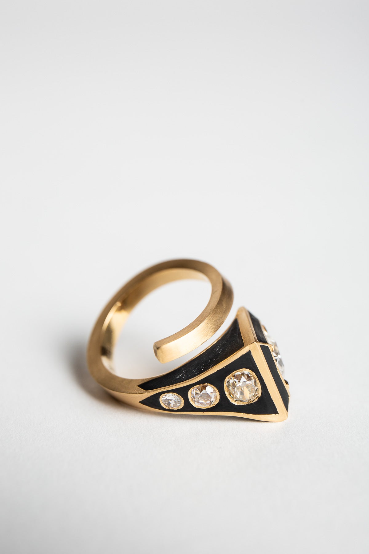 CIRCA 1700 | LUCK & STRENGTH HORSESHOE NAIL RING WITH ANTIQUE DIAMONDS