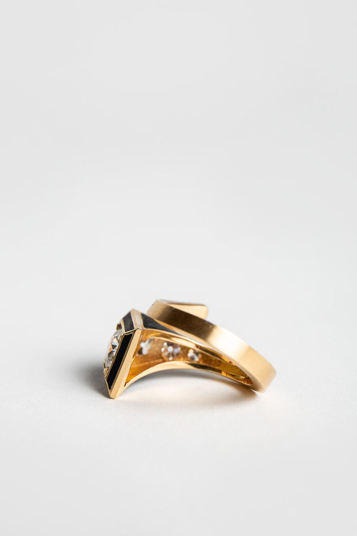 CIRCA 1700 | LUCK & STRENGTH HORSESHOE NAIL RING WITH ANTIQUE DIAMONDS