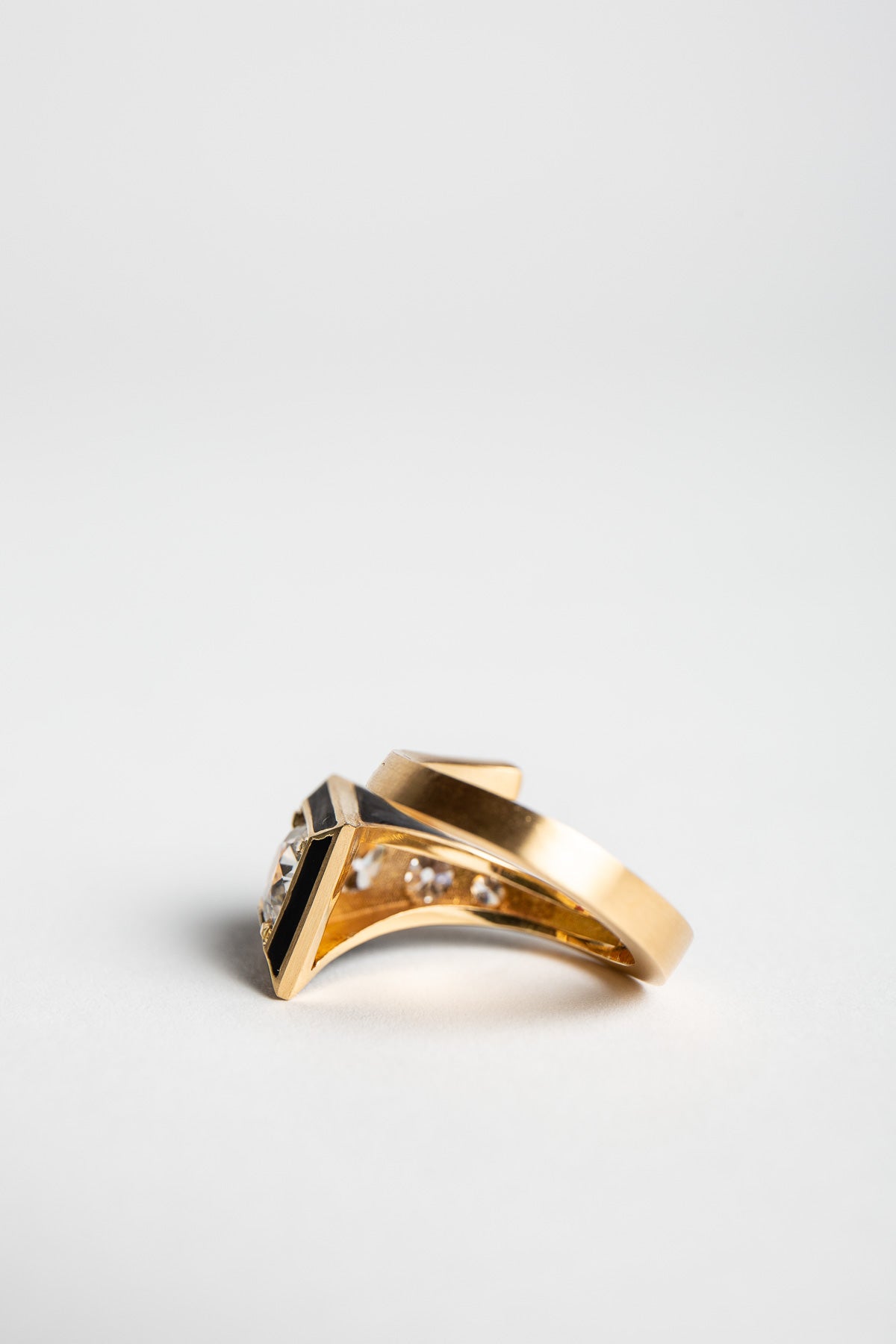 CIRCA 1700 | LUCK & STRENGTH HORSESHOE NAIL RING WITH ANTIQUE DIAMONDS