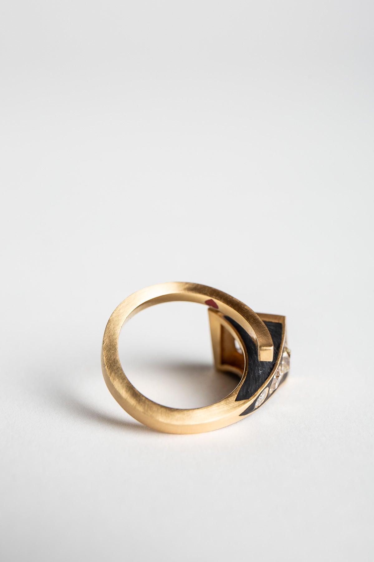 CIRCA 1700 | LUCK & STRENGTH HORSESHOE NAIL RING WITH ANTIQUE DIAMONDS