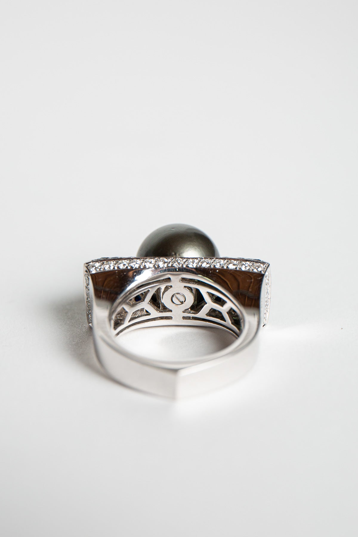 STEPHEN WEBSTER | 18K WHITE GOLD BLACK WIDOW MULTI-STONE RING
