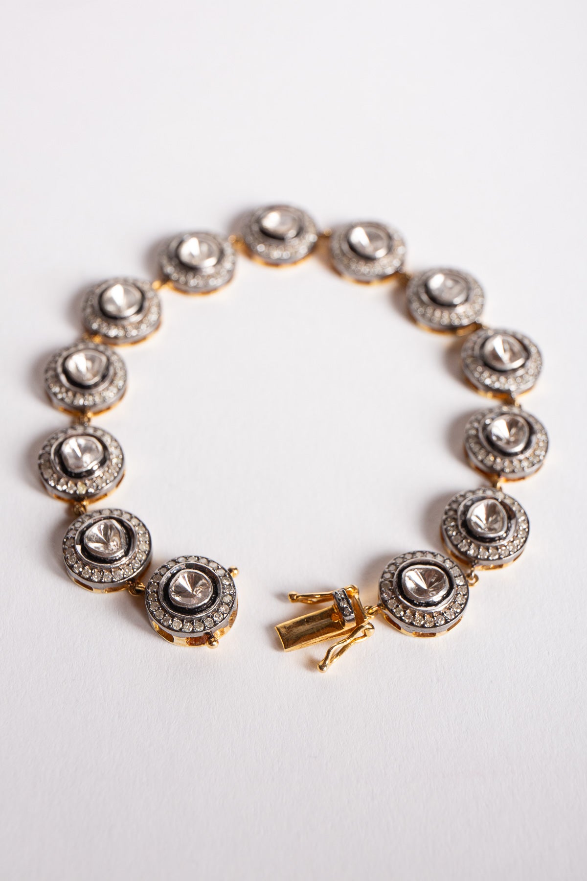 AMRAPALI LONDON | YELLOW GOLD & STERLING SILVER DIAMOND BRACELET