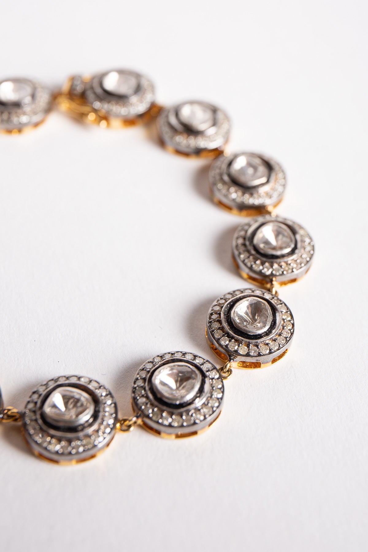 AMRAPALI LONDON | YELLOW GOLD & STERLING SILVER DIAMOND BRACELET