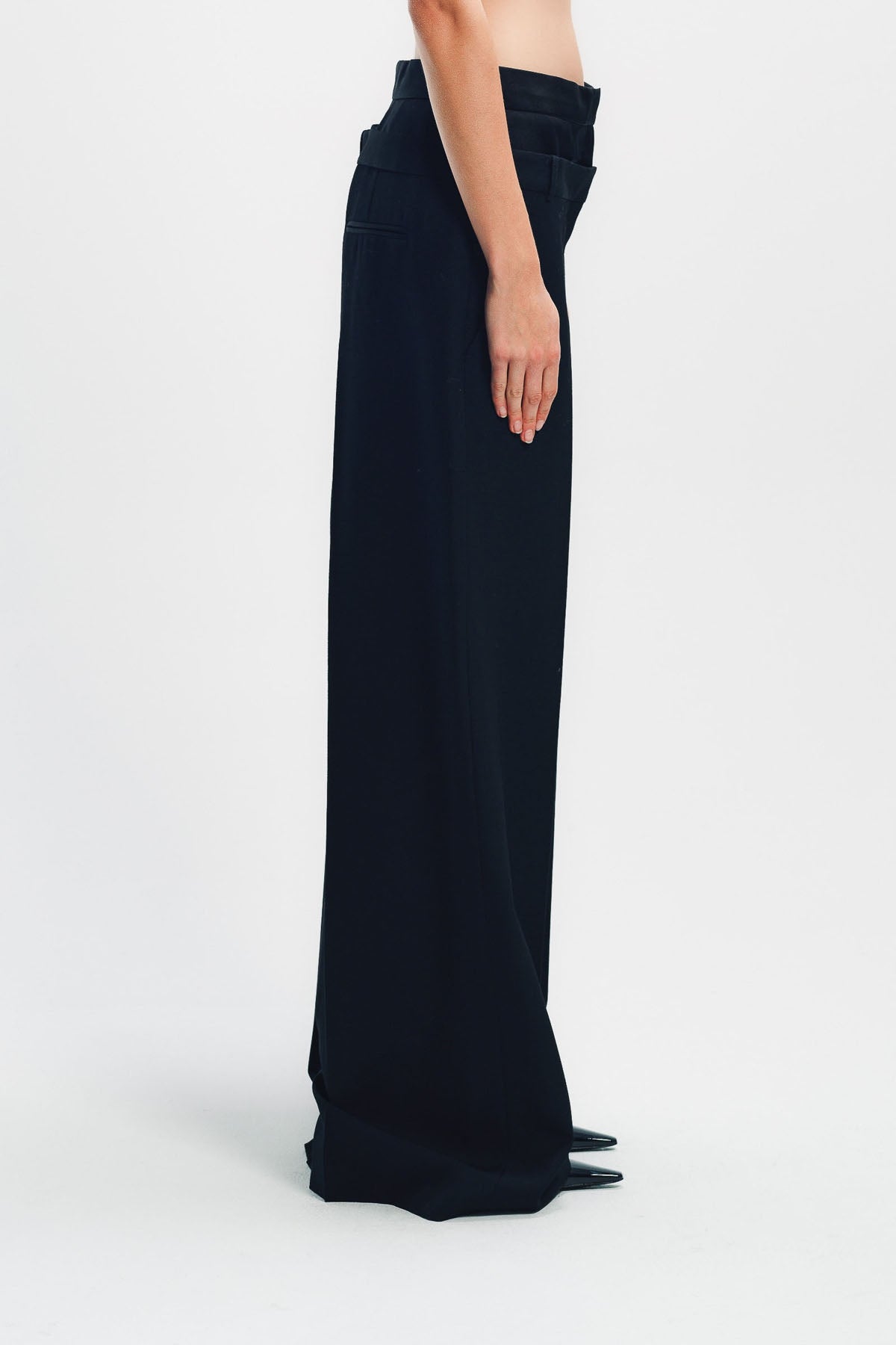 ERDEM | GRAIN DE POUDRE WIDE LEG TROUSERS