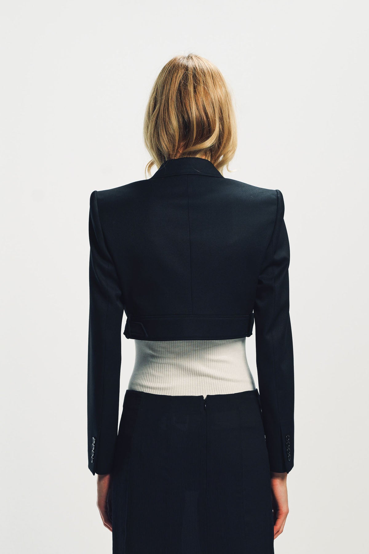 CHLOÉ | CROPPED SPENCER JACKET IN WOOL GRAIN DE POUDRE