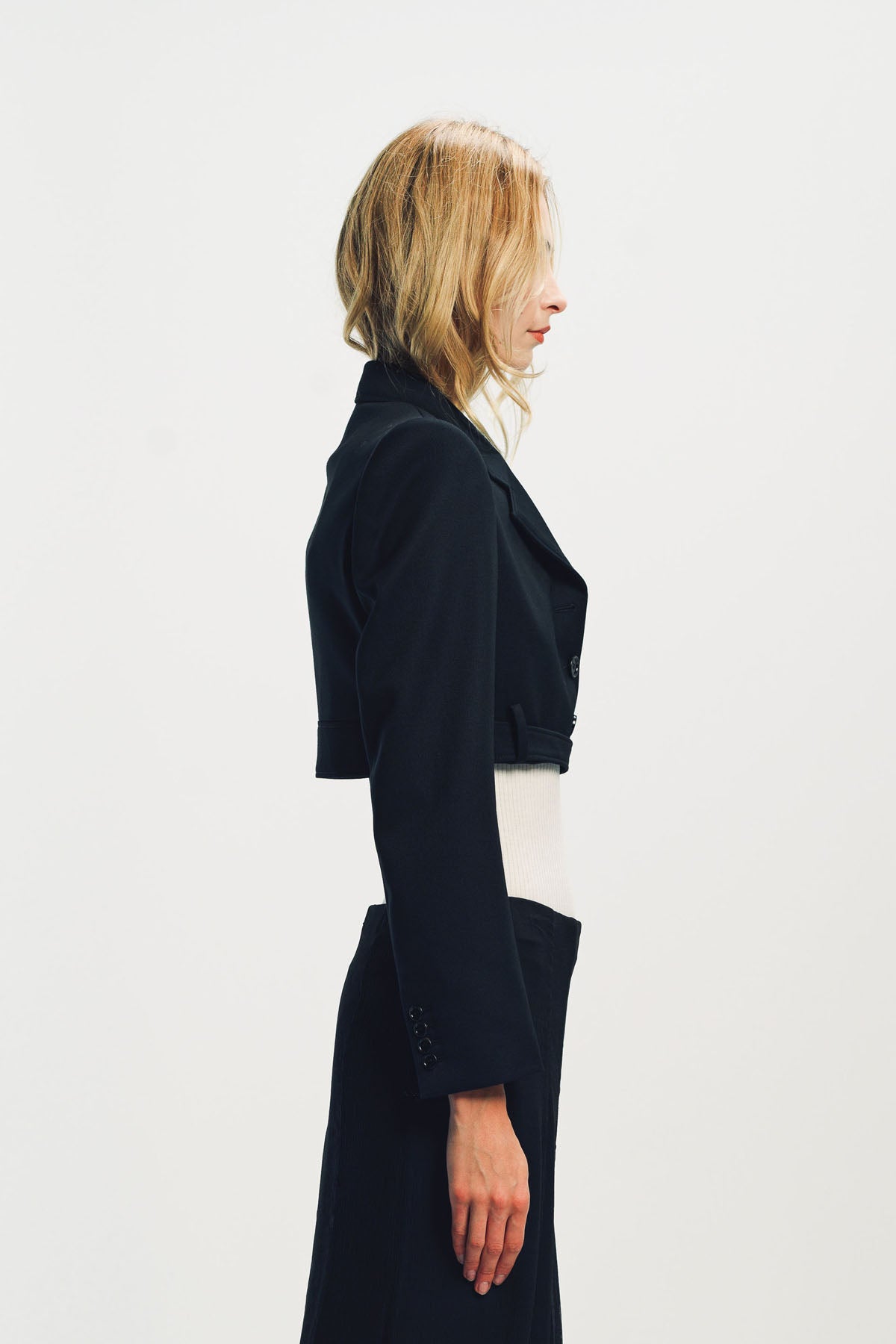 CHLOÉ | CROPPED SPENCER JACKET IN WOOL GRAIN DE POUDRE