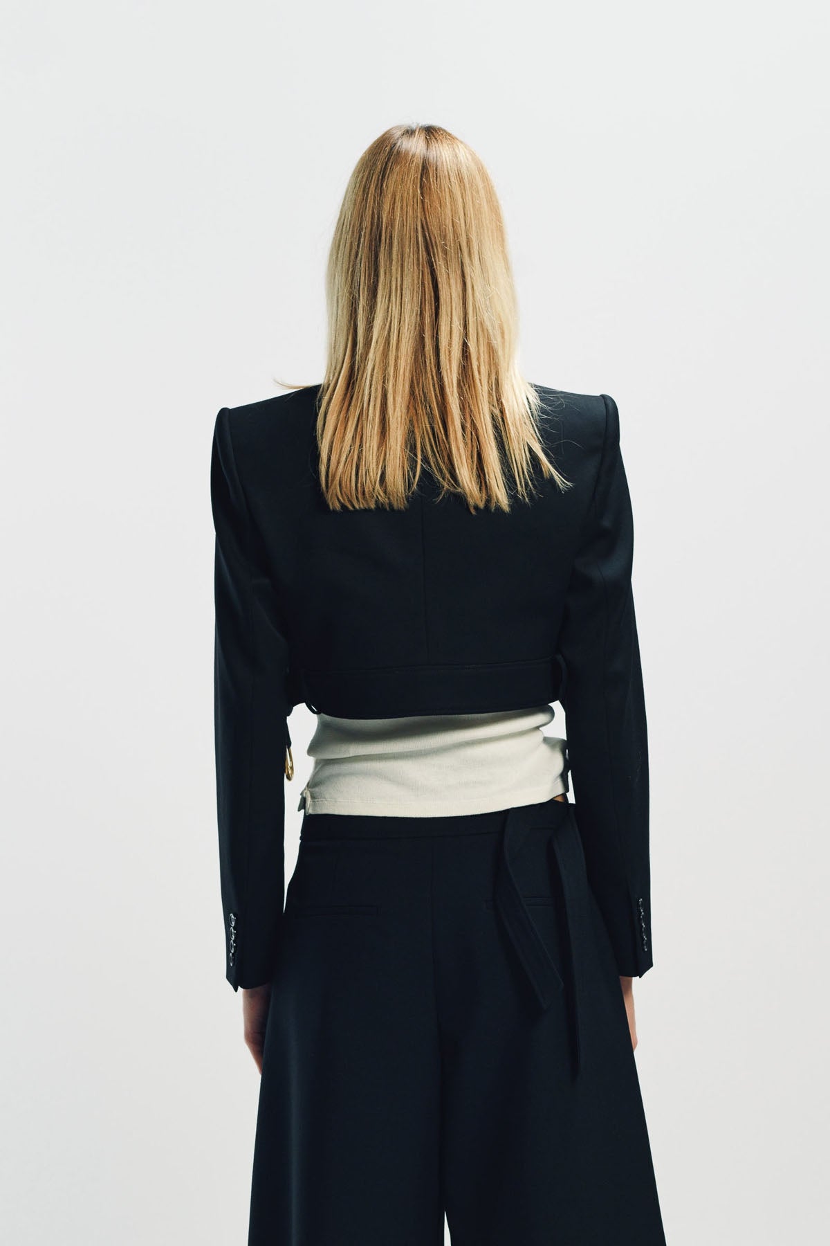 CHLOÉ | CROPPED SPENCER JACKET IN WOOL GRAIN DE POUDRE