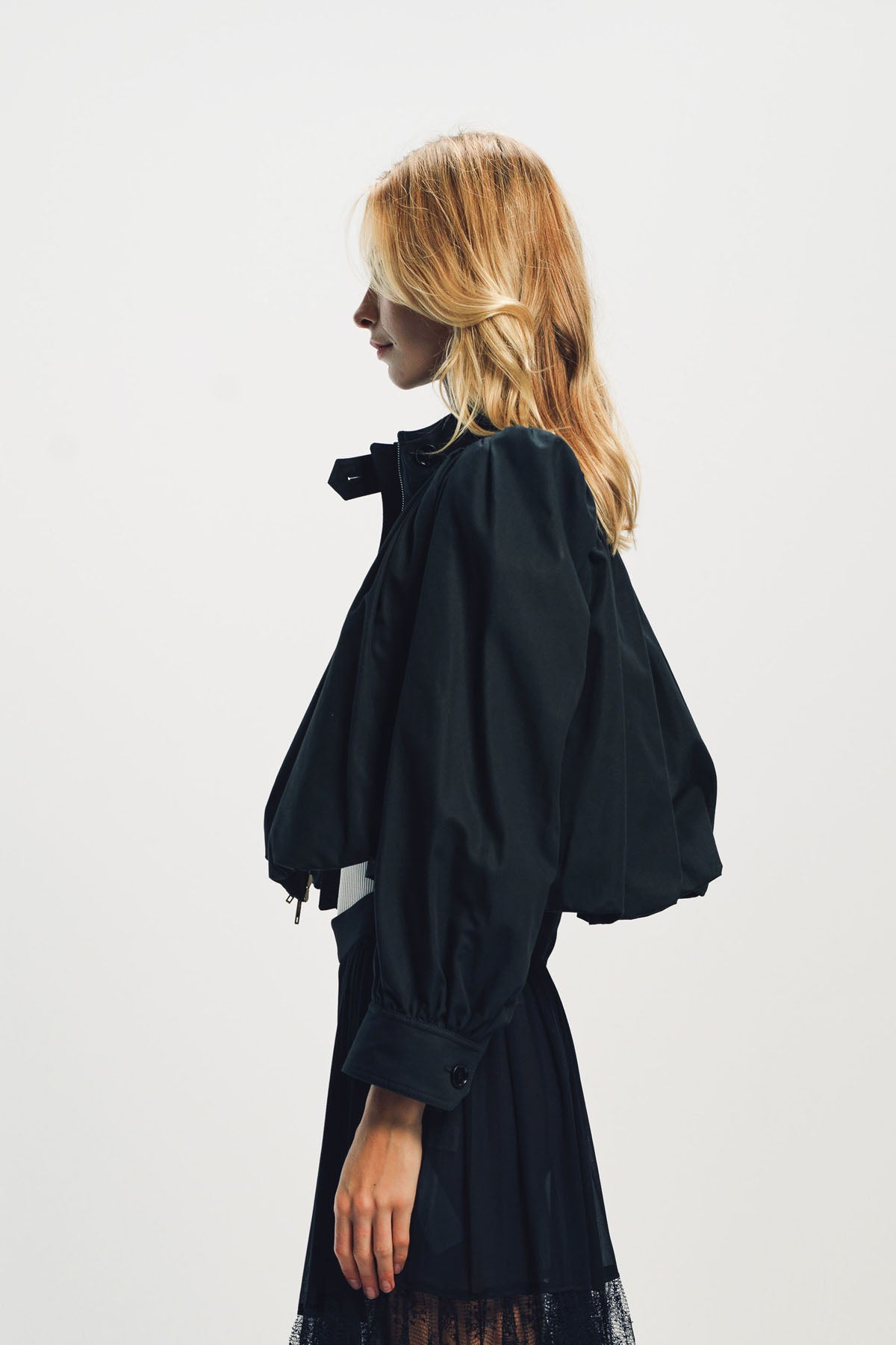 CHLOÉ | GATHERED BOULE JACKET IN COTTON CANVAS