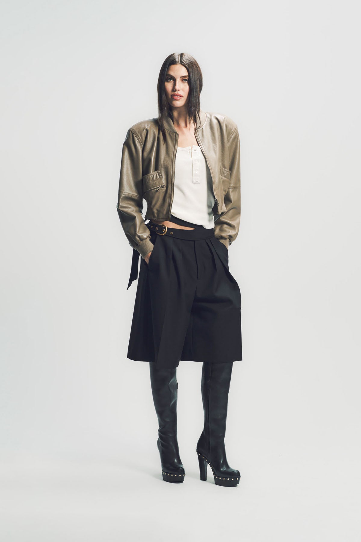 CHLOÉ | CROPPED BLOUSON IN LEATHER