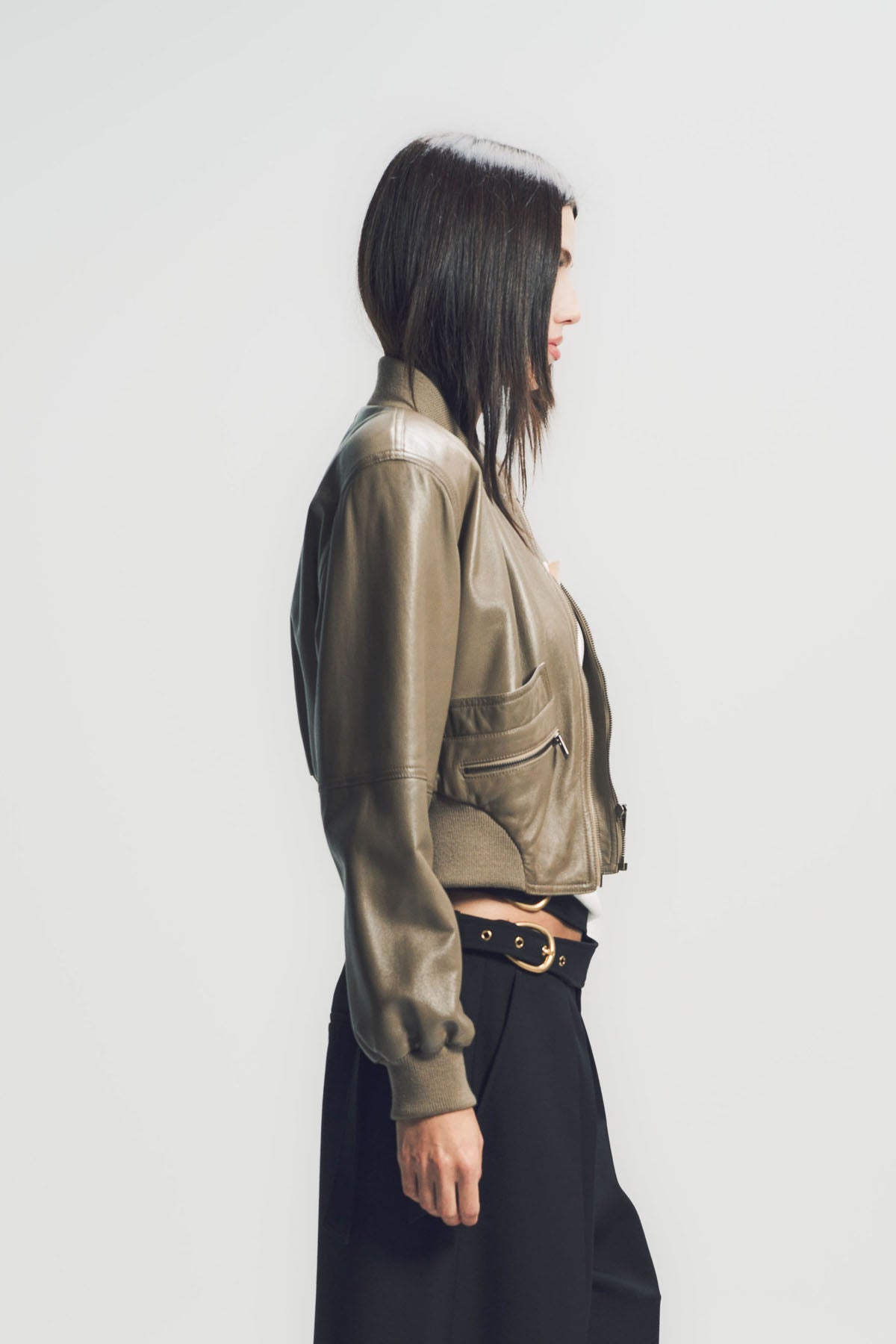 CHLOÉ | CROPPED BLOUSON IN LEATHER