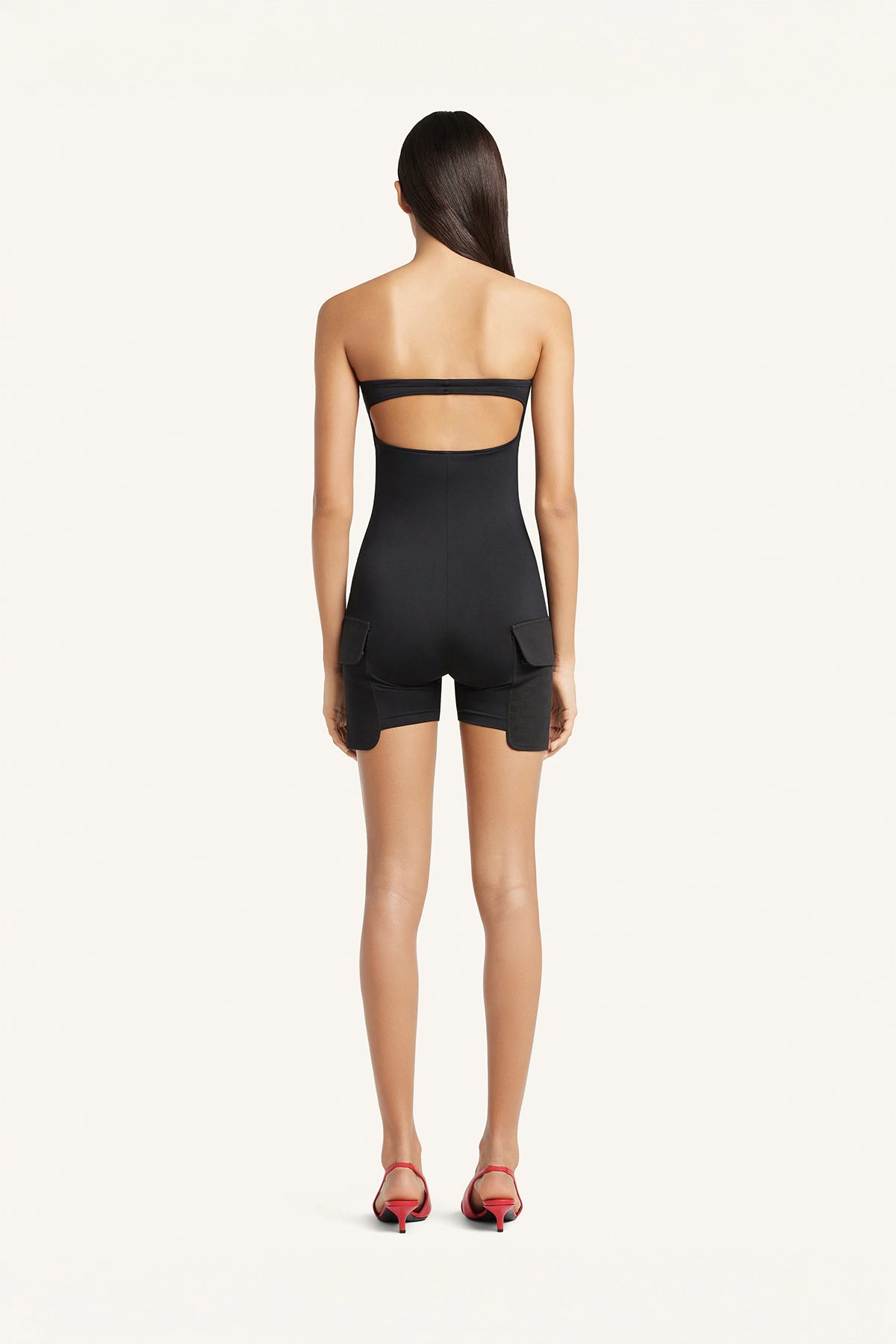 COURRÈGES | 2-POCKET JERSEY BUSTIER OVERALL