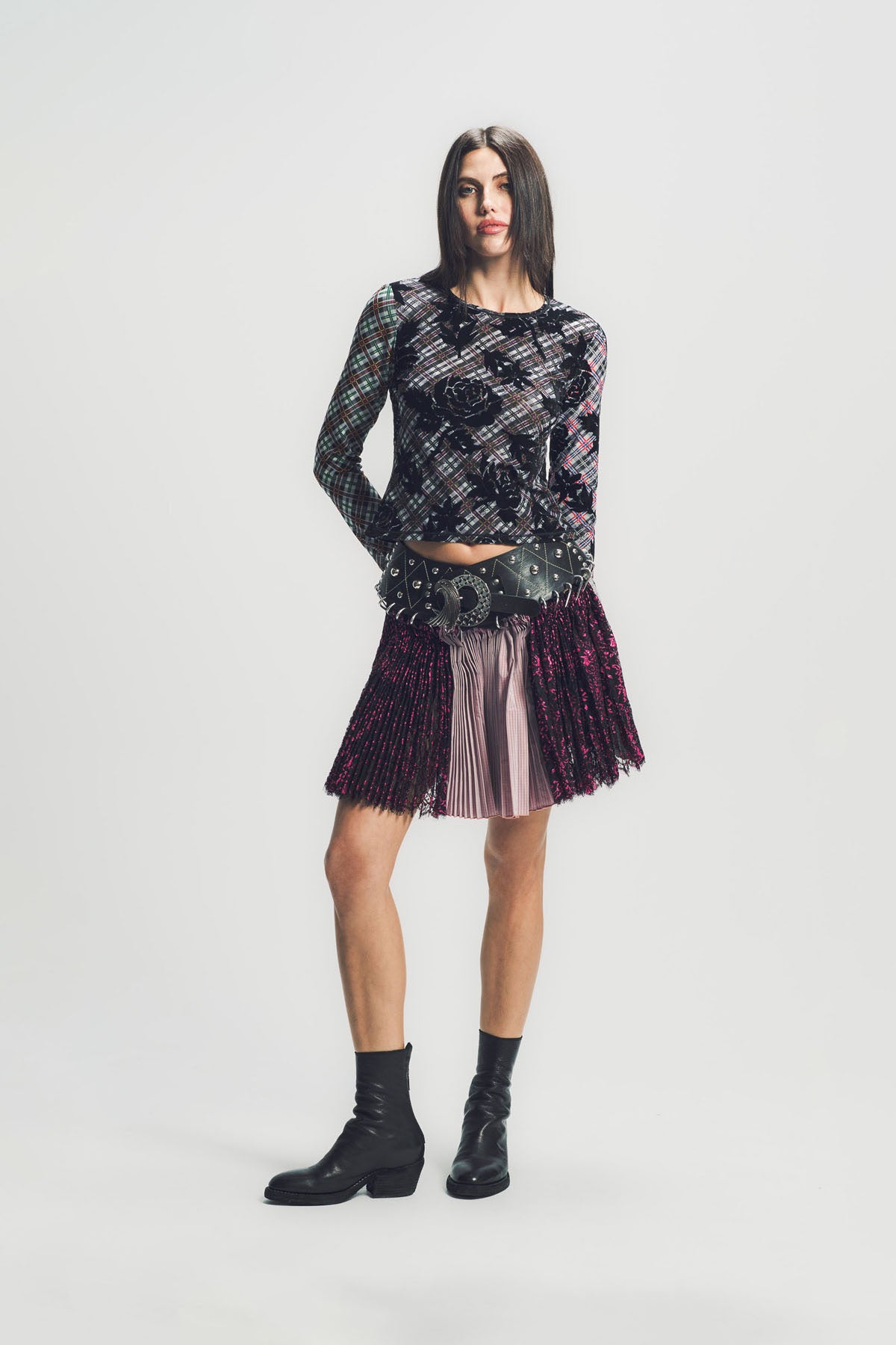 CHOPOVA LOWENA | PICNIC PLAID FLOCKED TOP