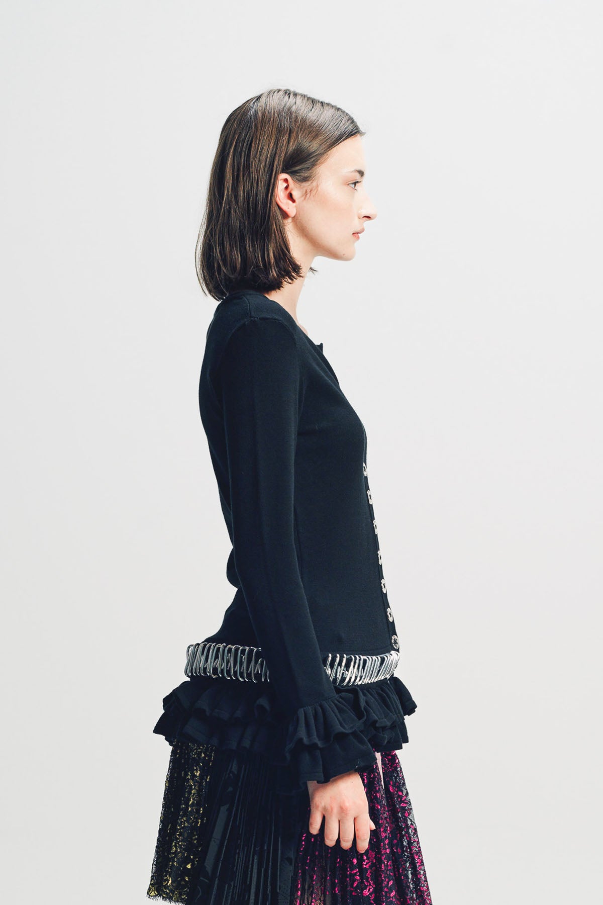 CHOPOVA LOWENA | RUFFLE CARABINER CARDIGAN