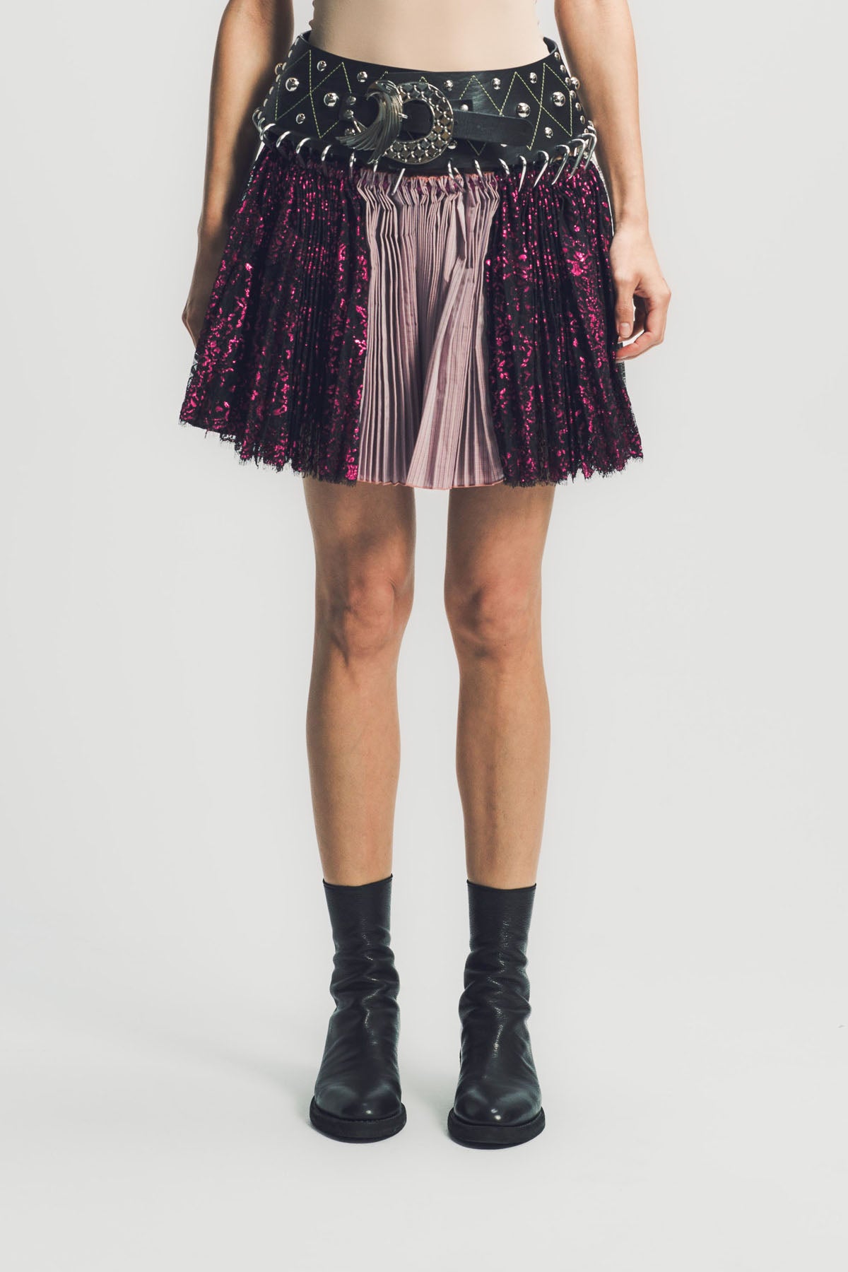 CHOPOVA LOWENA | KORA PATCHWORK MINI CARABINER SKIRT