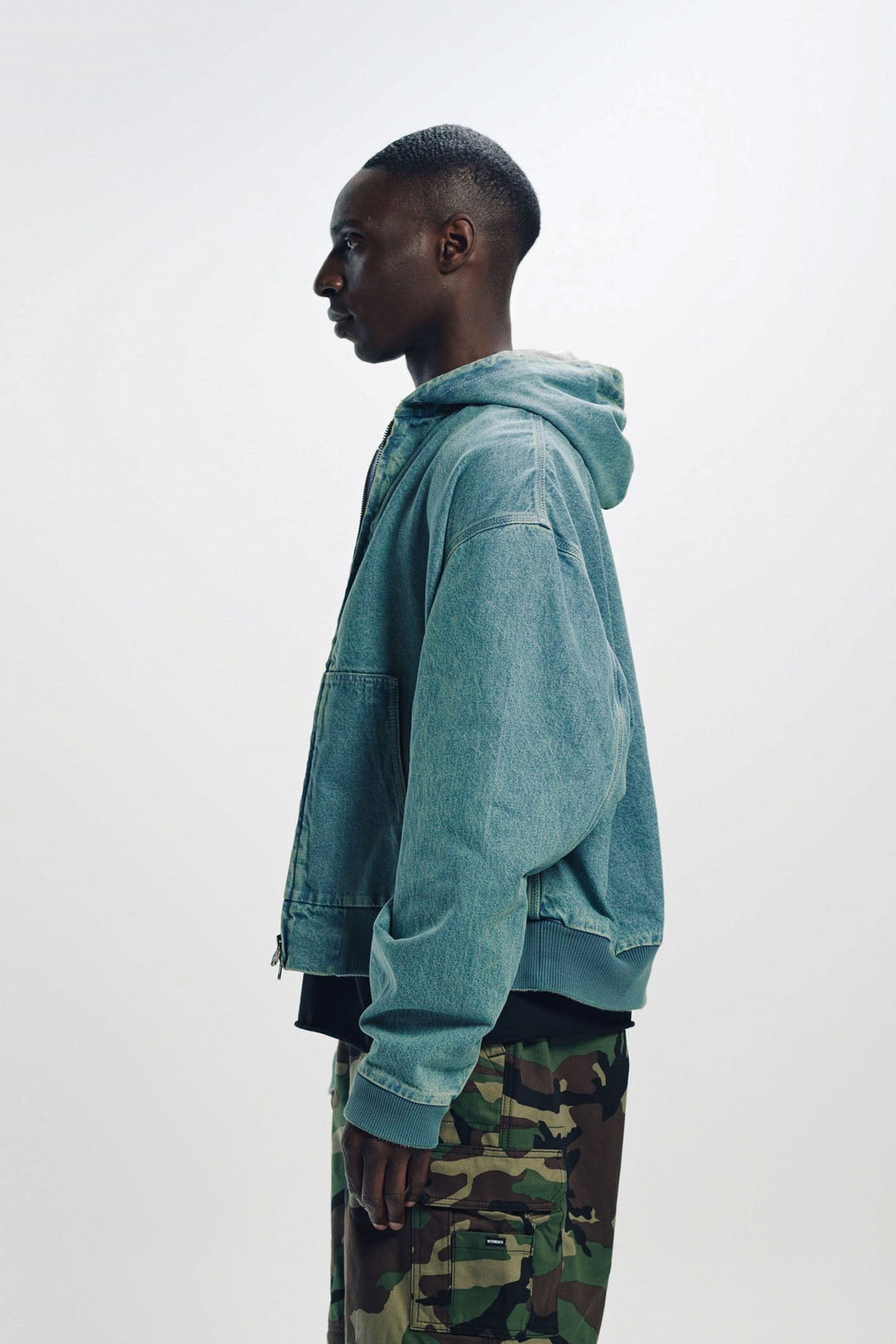 VETEMENTS | HOODED WORKWEAR DENIM JACKET