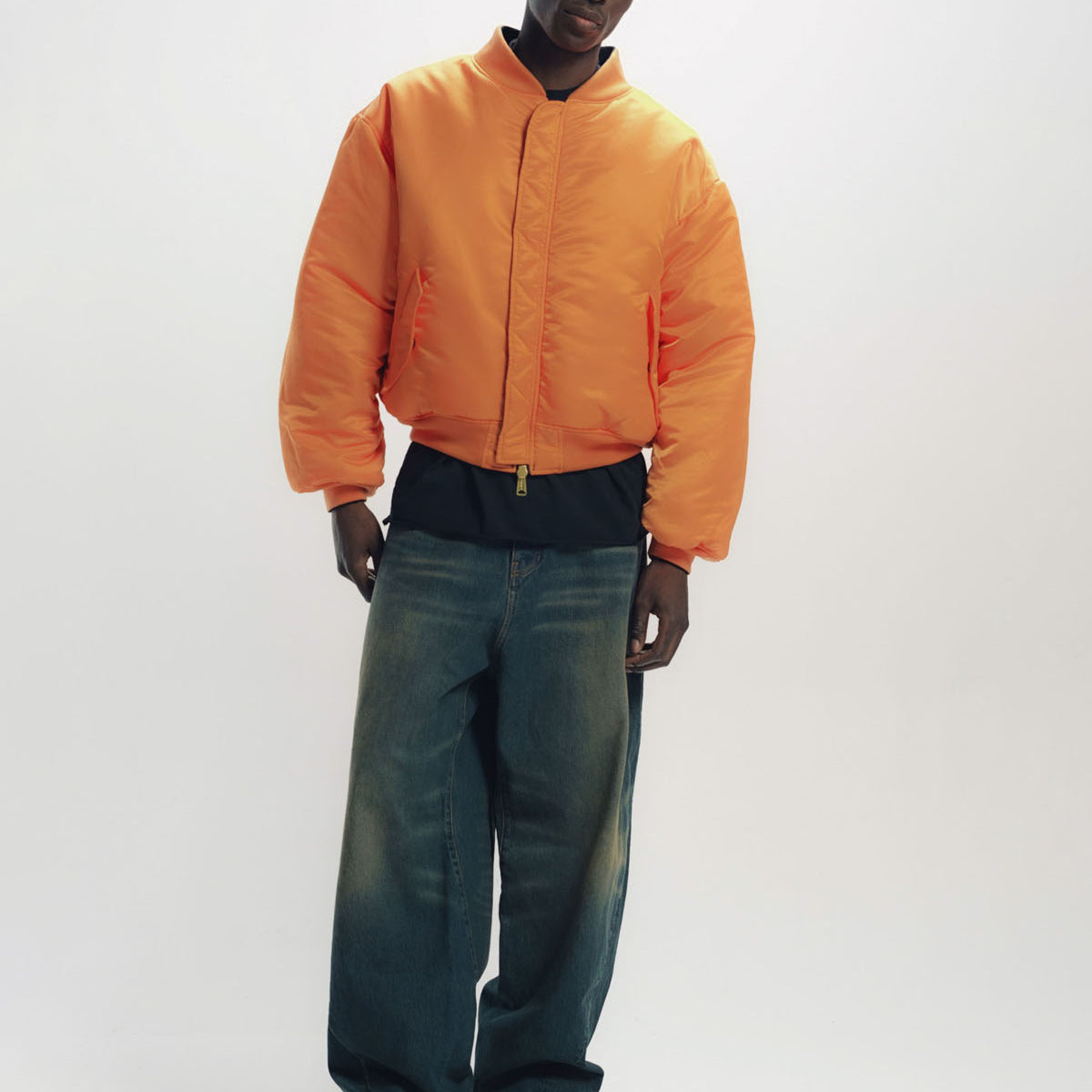 VETEMENTS | LEATHER CROSS BOMBER JACKET