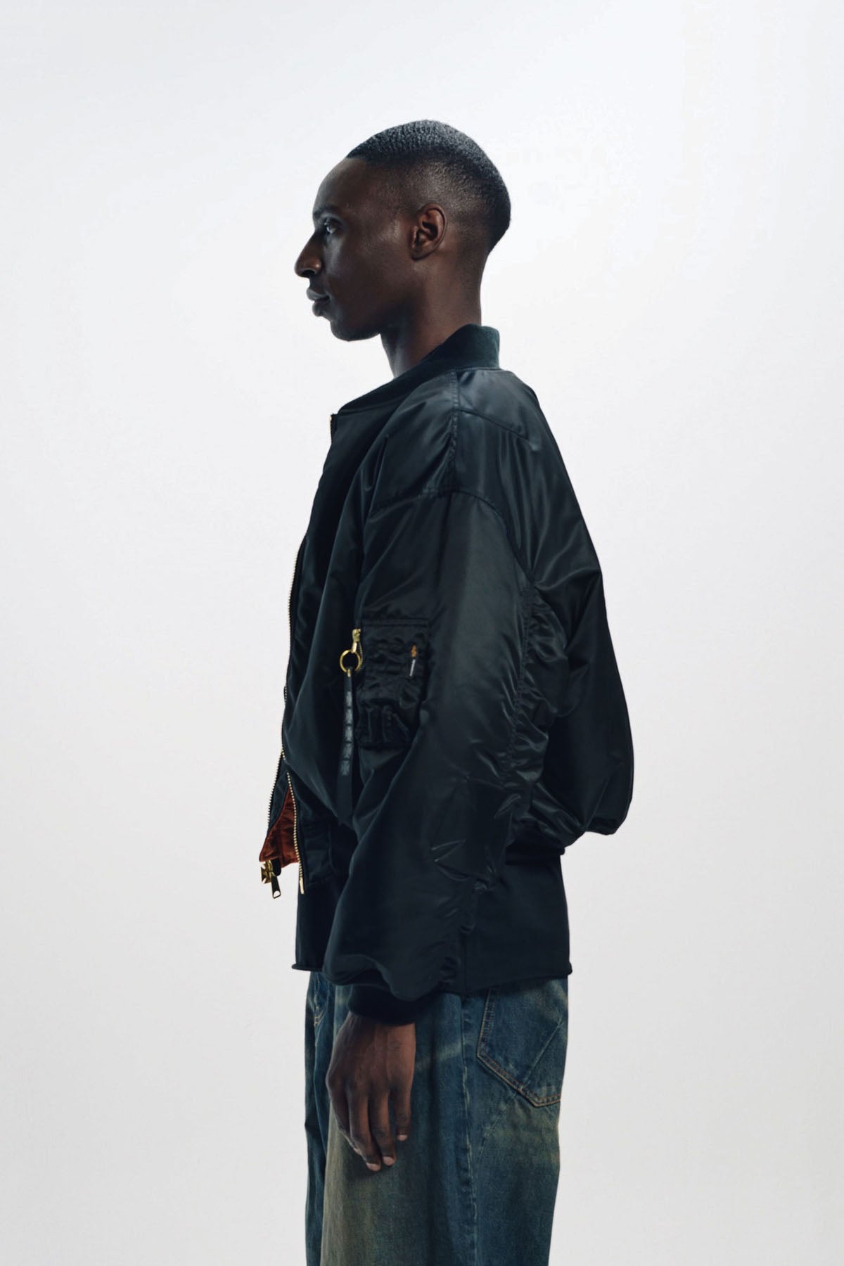 VETEMENTS | LEATHER CROSS BOMBER JACKET