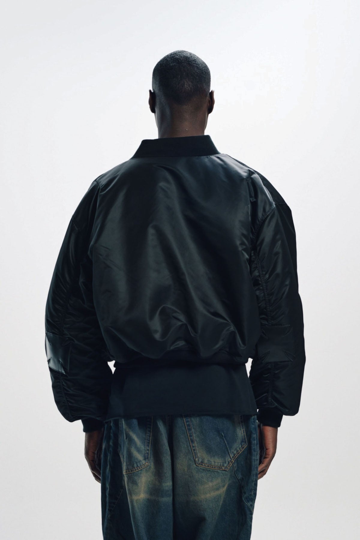 VETEMENTS | LEATHER CROSS BOMBER JACKET