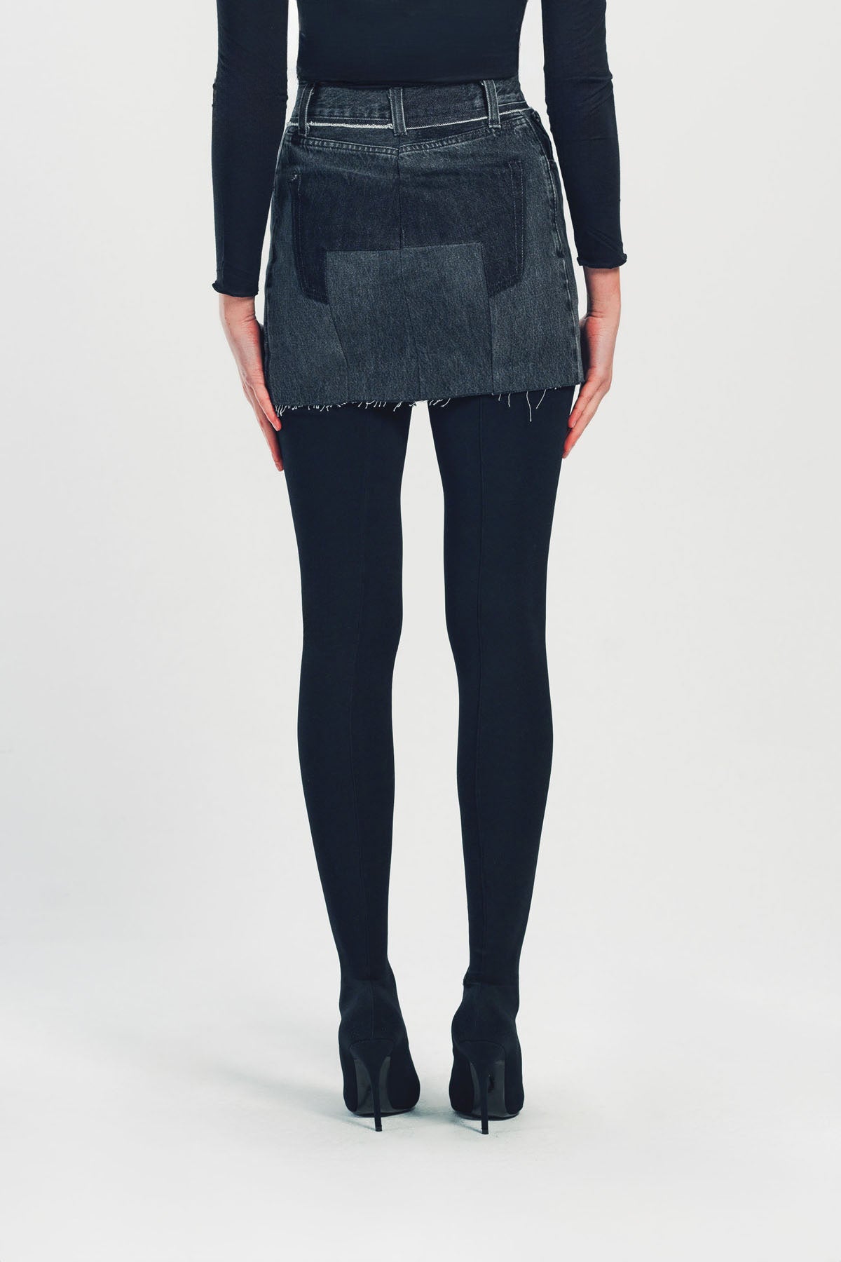 VETEMENTS | CUT-UP MINI DENIM SKIRT