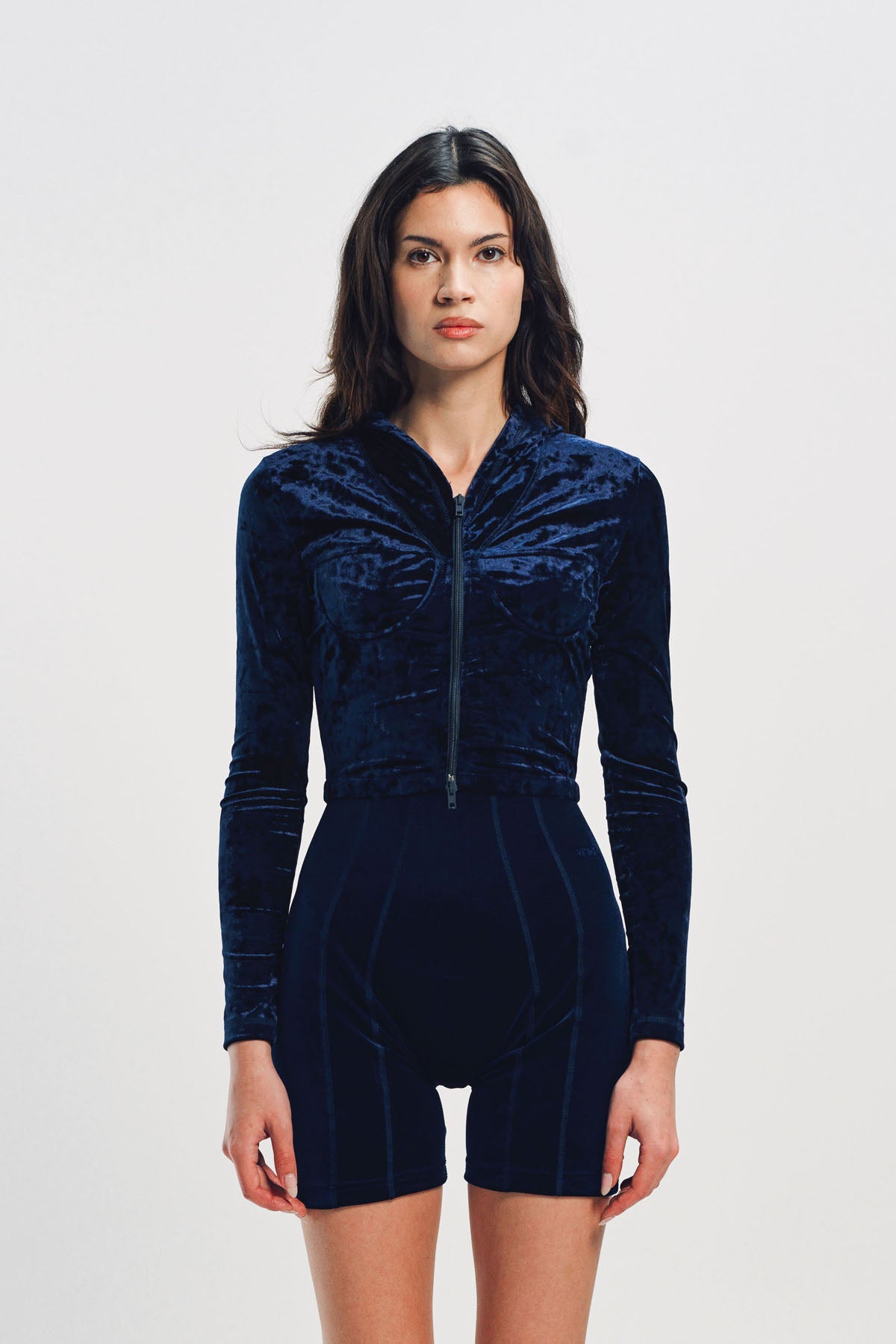 VETEMENTS | VELVET ZIP-UP HOODIE