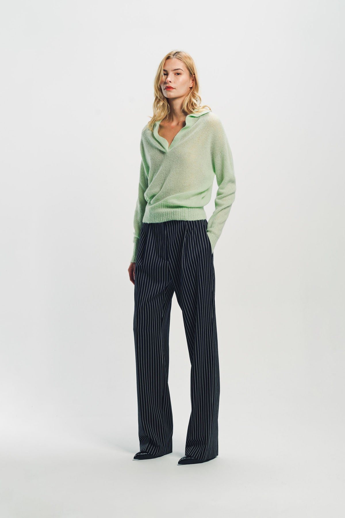 TOM FORD | ULTRASOFT CASHMERE SILK OVERSIZED OPEN POLO COLLAR KNIT