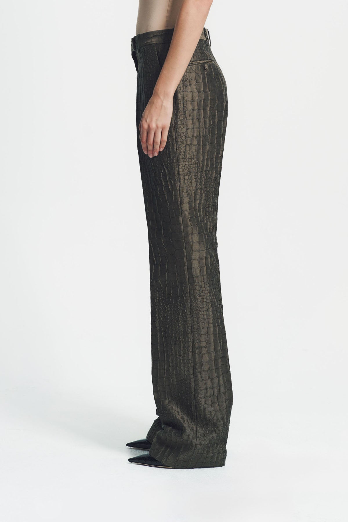 TOM FORD | CROCO JACQUARD TAILORED STRAIGHT PANTS
