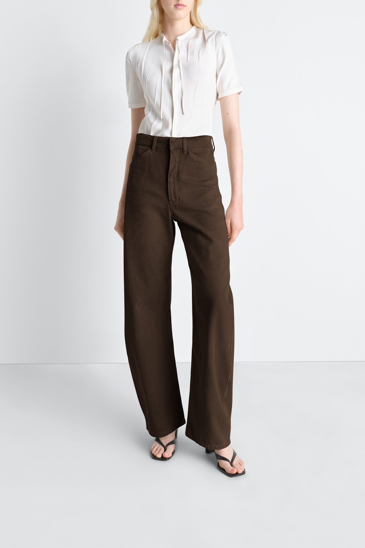 LEMAIRE | HIGH WAISTED CURVED PANTS