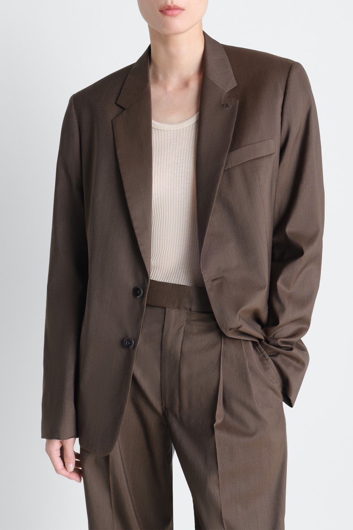 LEMAIRE | SINGLE BREASTED TAILORED JACKET