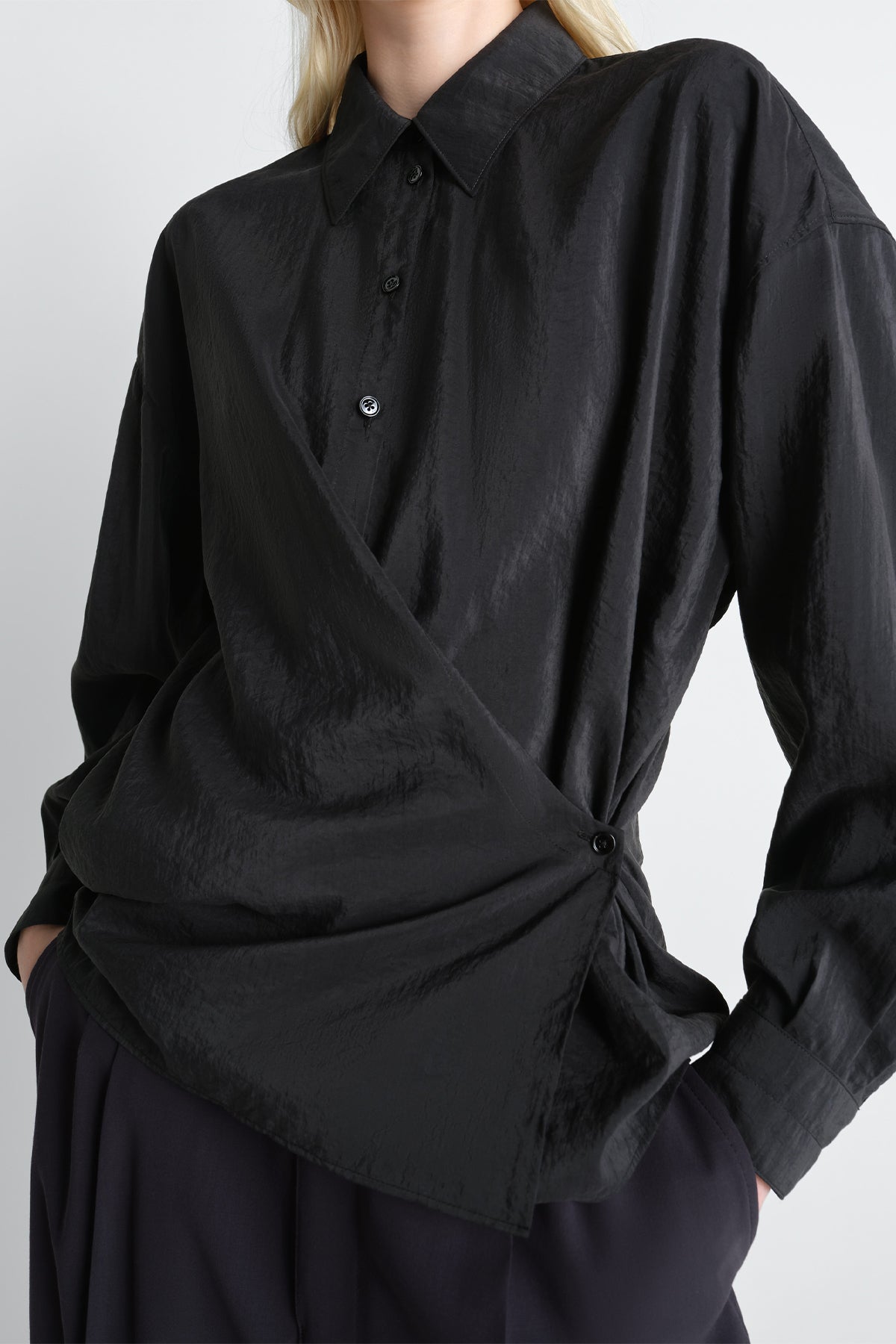 LEMAIRE | STRAIGHT COLLAR TWISTED SHIRT