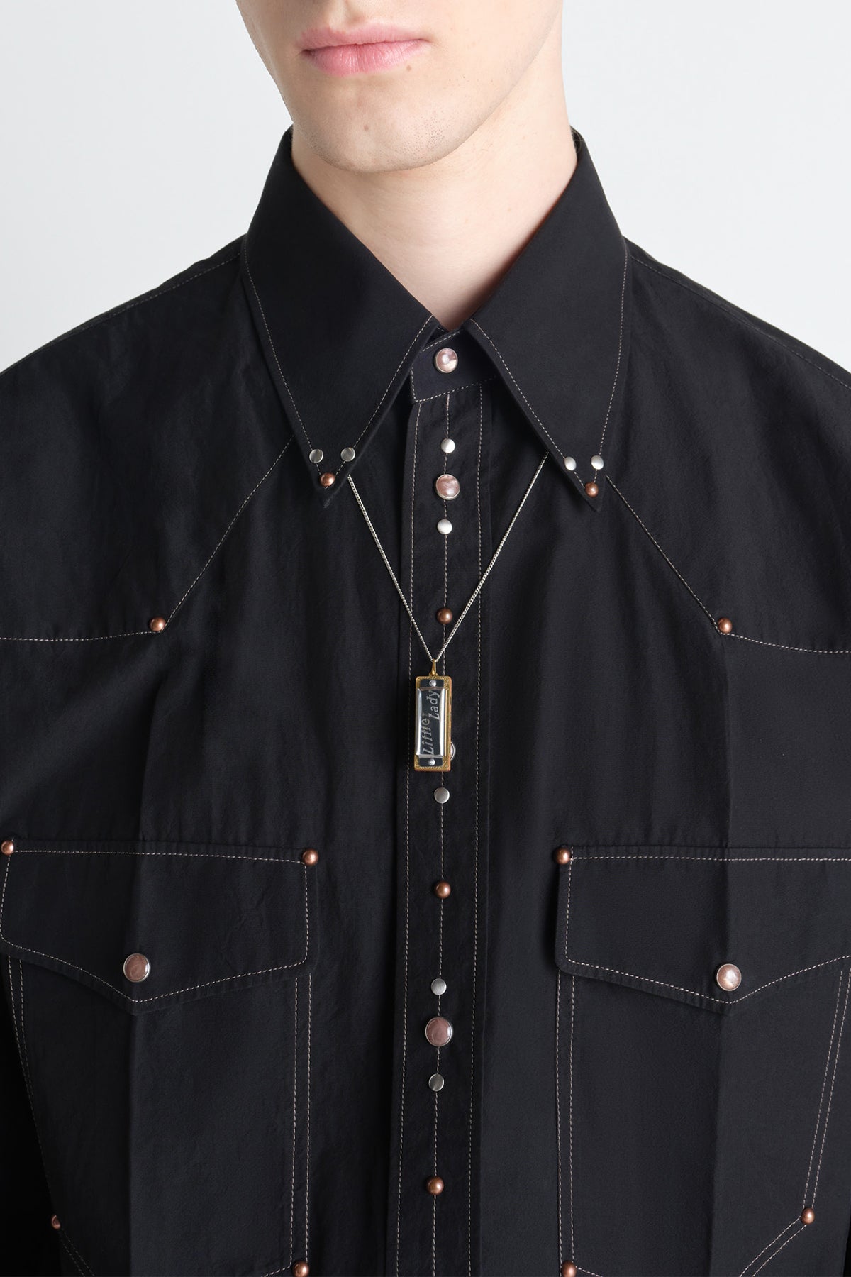 LEMAIRE | STRAIGHT COLLAR TWISTED SHIRT