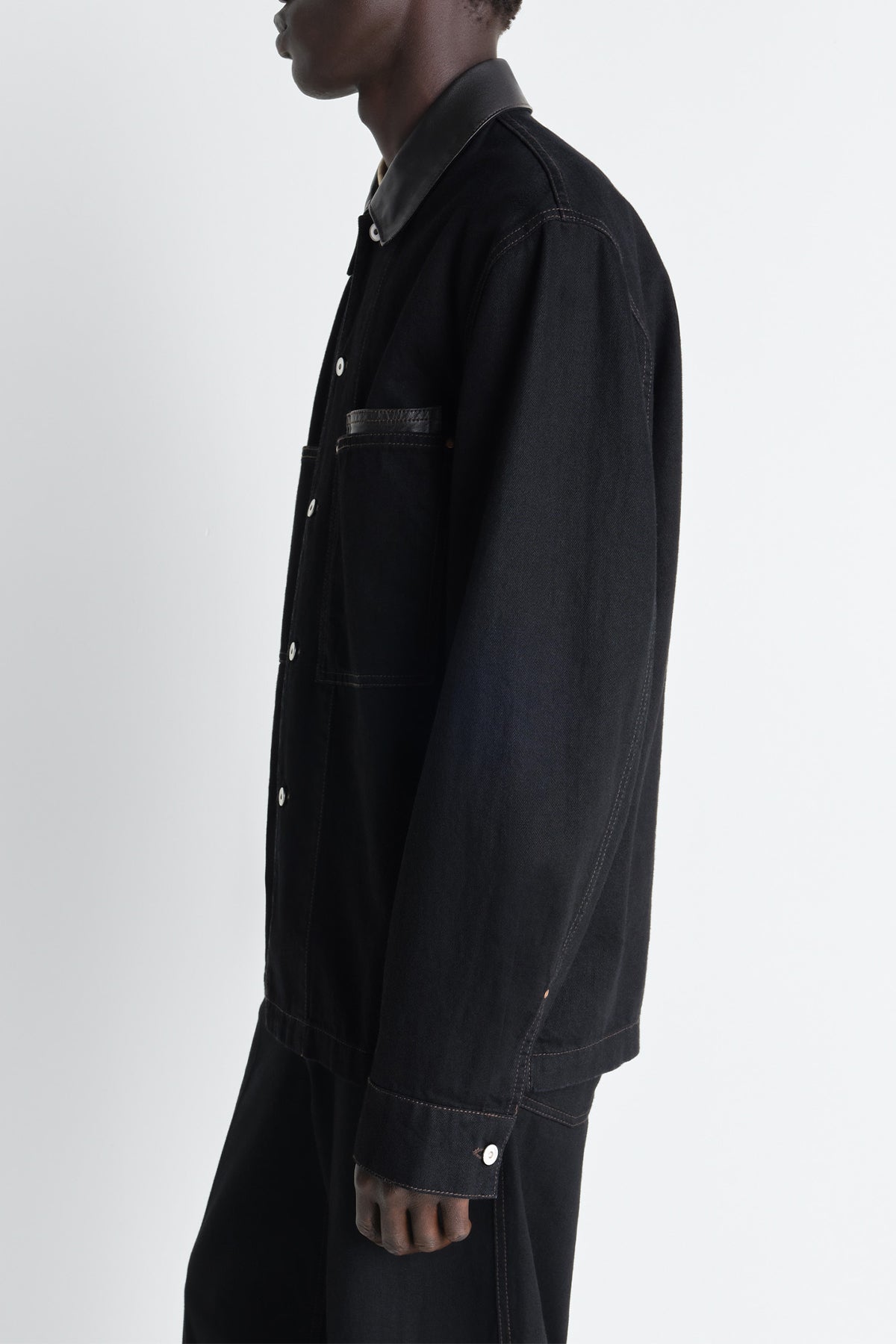 LEMAIRE タンクトップ　BLACK コットンジャージーのリブタンクトップ - 黒 - コットンリネンリブ