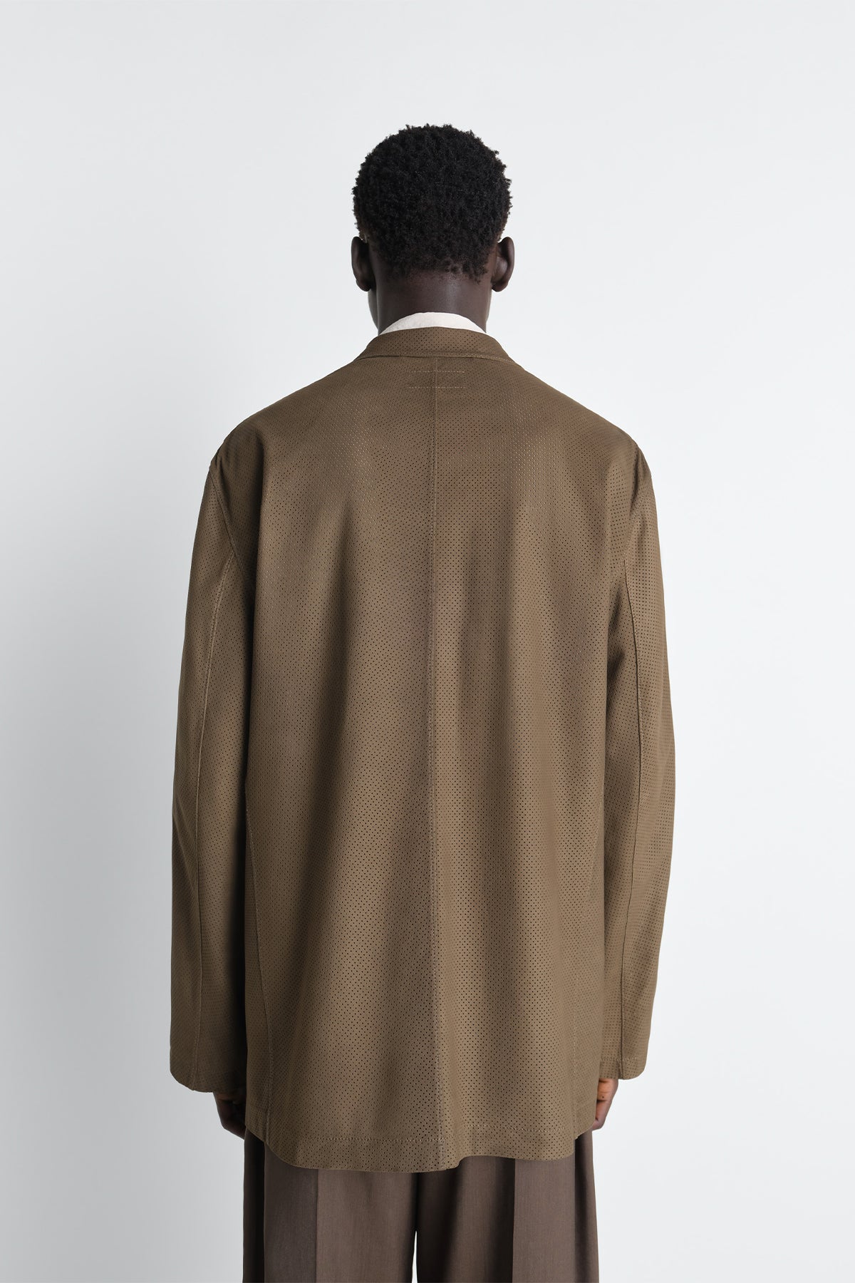 LEMAIRE | DOUBLE BREASTED LEATHER TAILORED JACKET