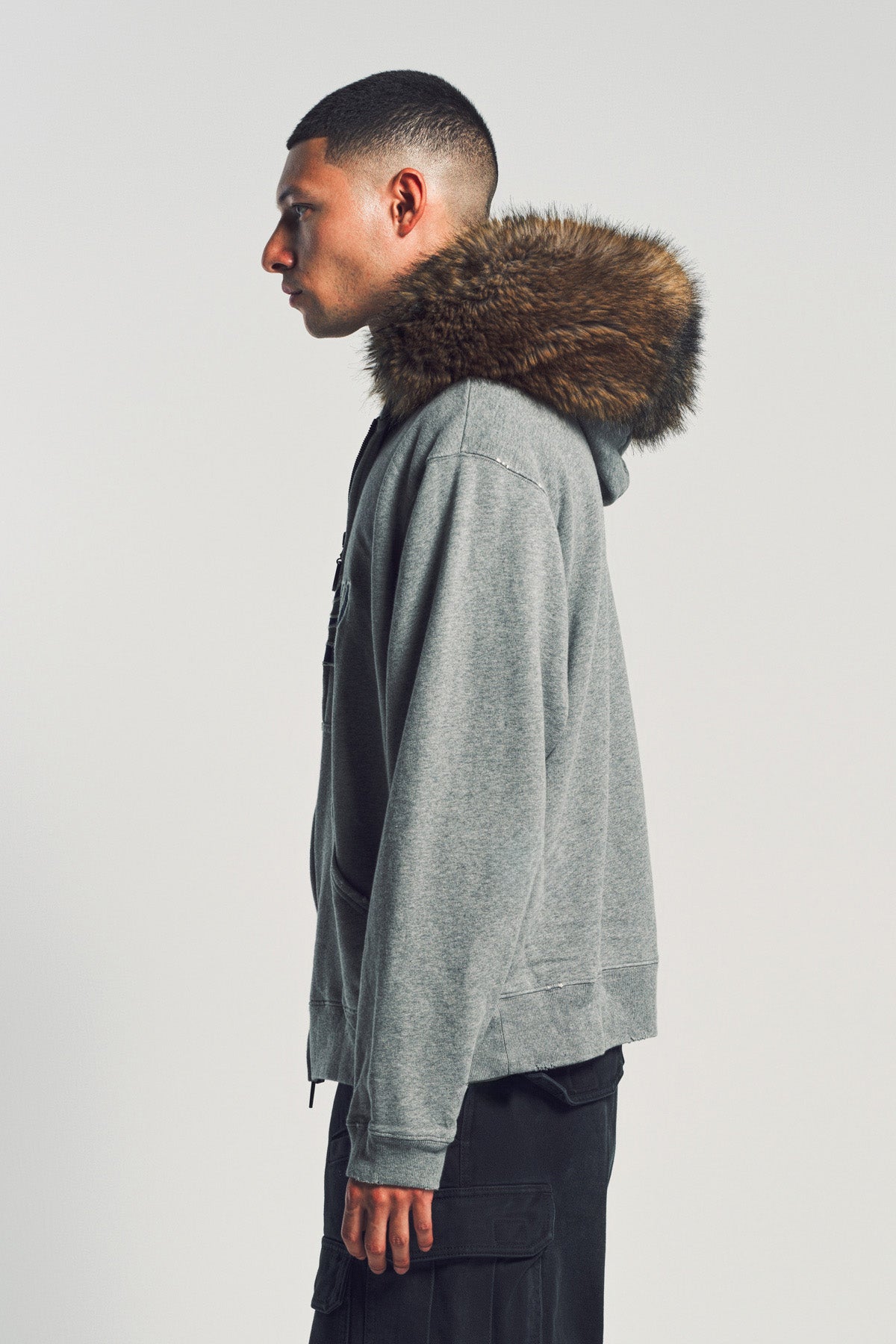 BALENCIAGA | LUXURY SCRIPT OVERSIZED ZIP-UP HOODIE