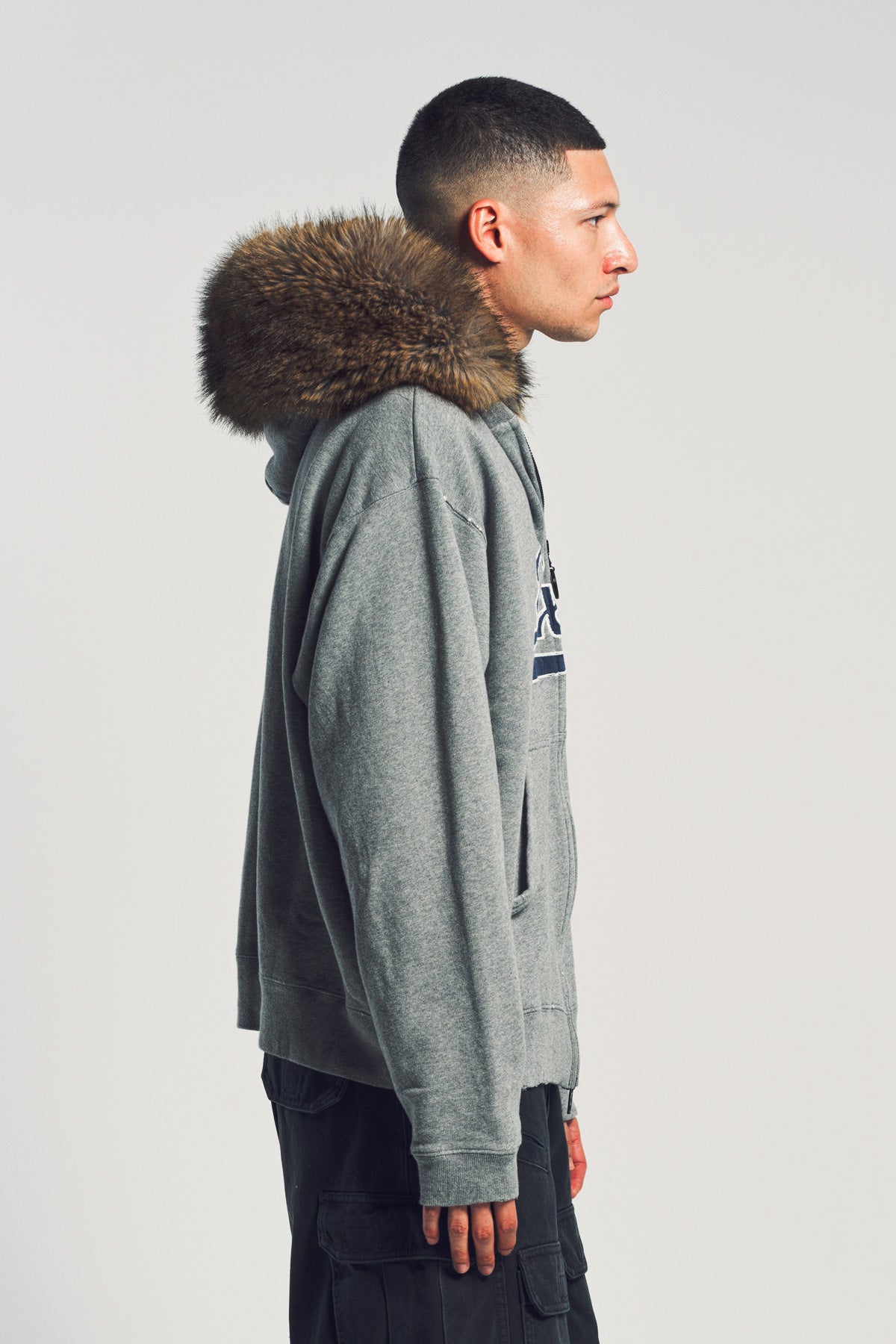 BALENCIAGA | LUXURY SCRIPT OVERSIZED ZIP-UP HOODIE