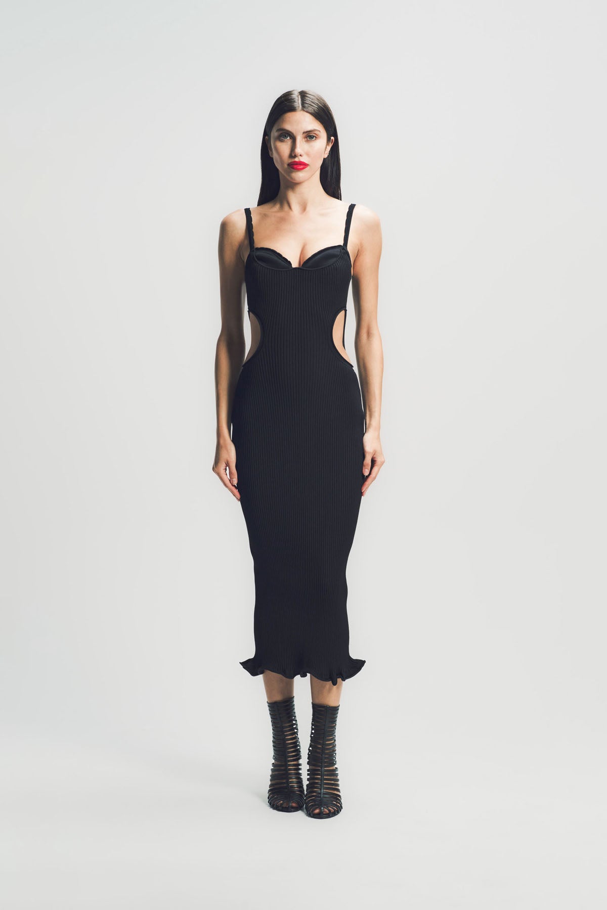 GIVENCHY | SLASHED DRESS IN RIB